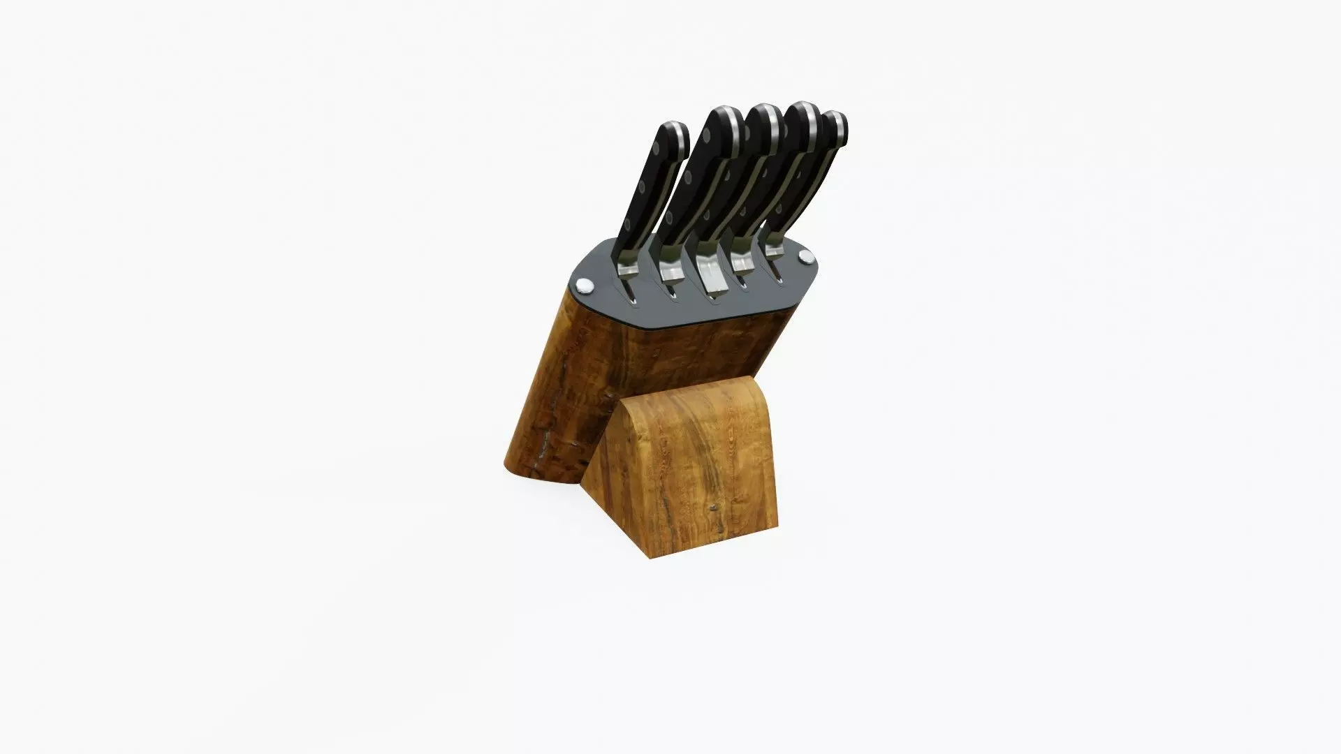 Kitchen knife set 3D model_0
