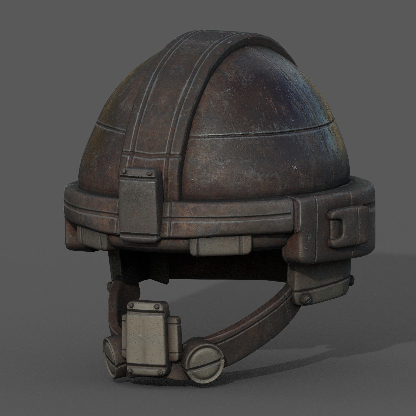 Helmet military combat soldier armor Low-poly 3D model_3