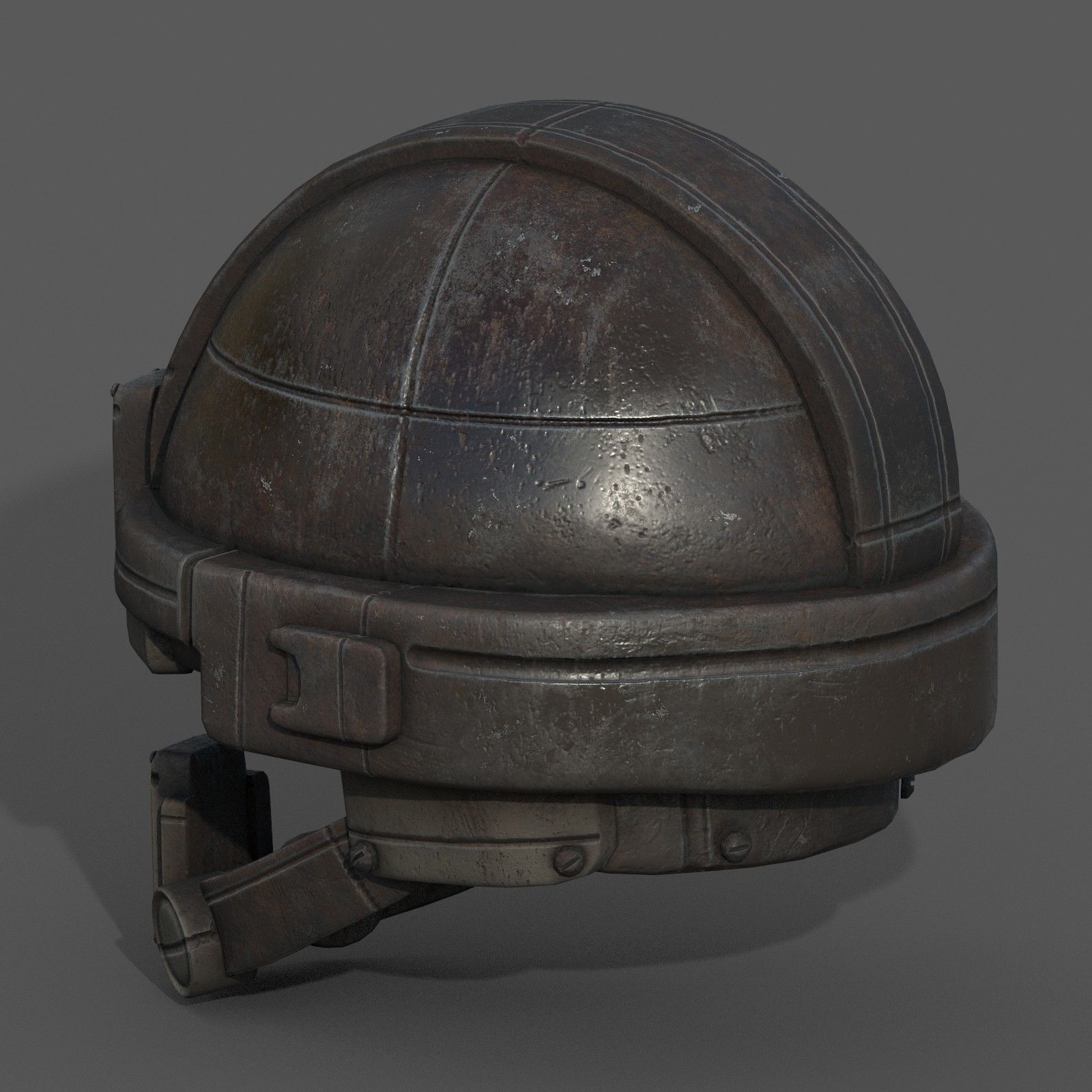 Helmet military combat soldier armor Low-poly 3D model_7