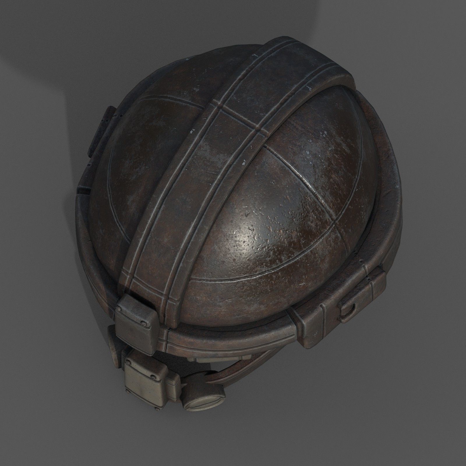 Helmet military combat soldier armor Low-poly 3D model_5