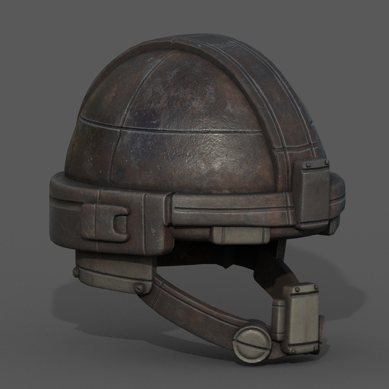 Helmet military combat soldier armor Low-poly 3D model_1