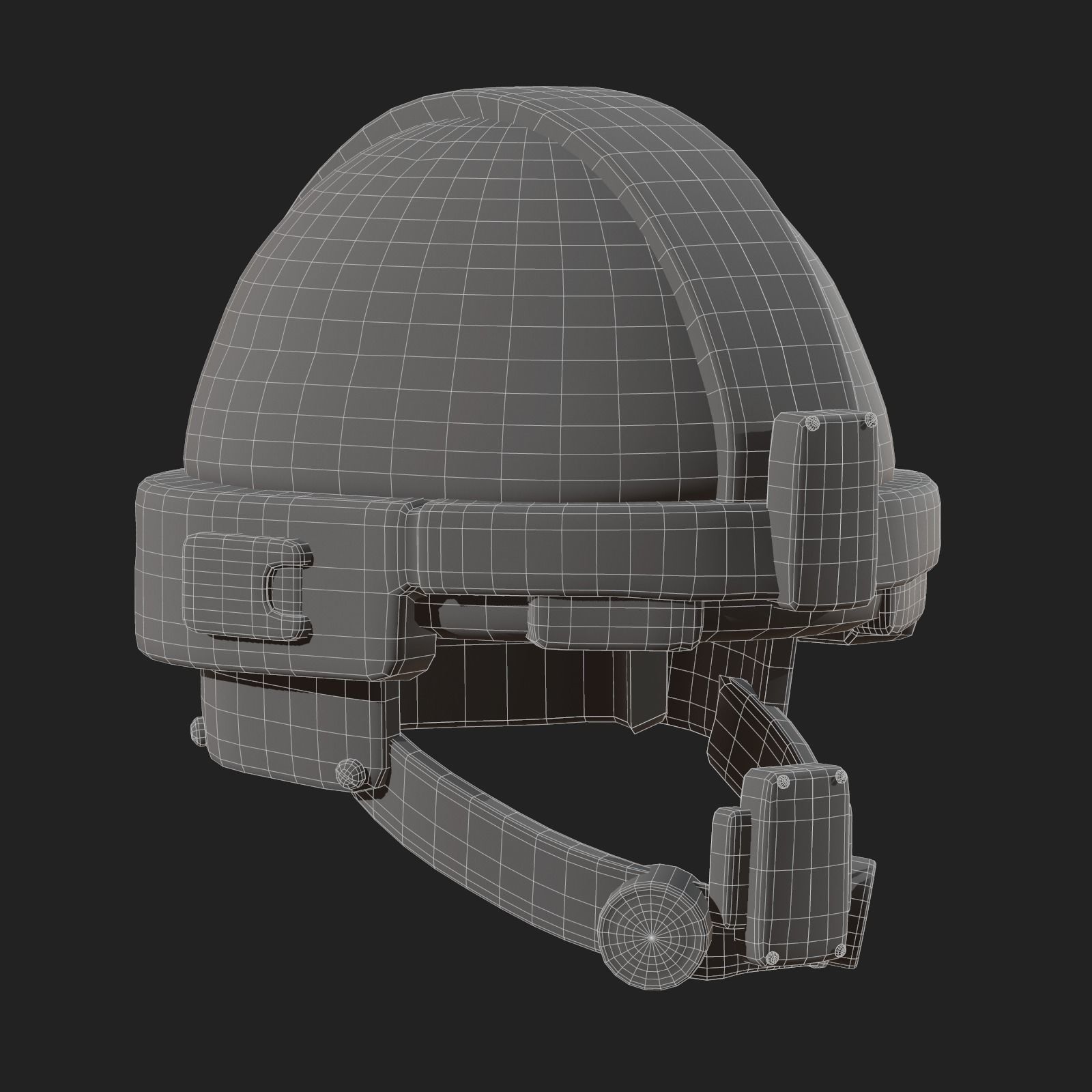 Helmet military combat soldier armor Low-poly 3D model_11