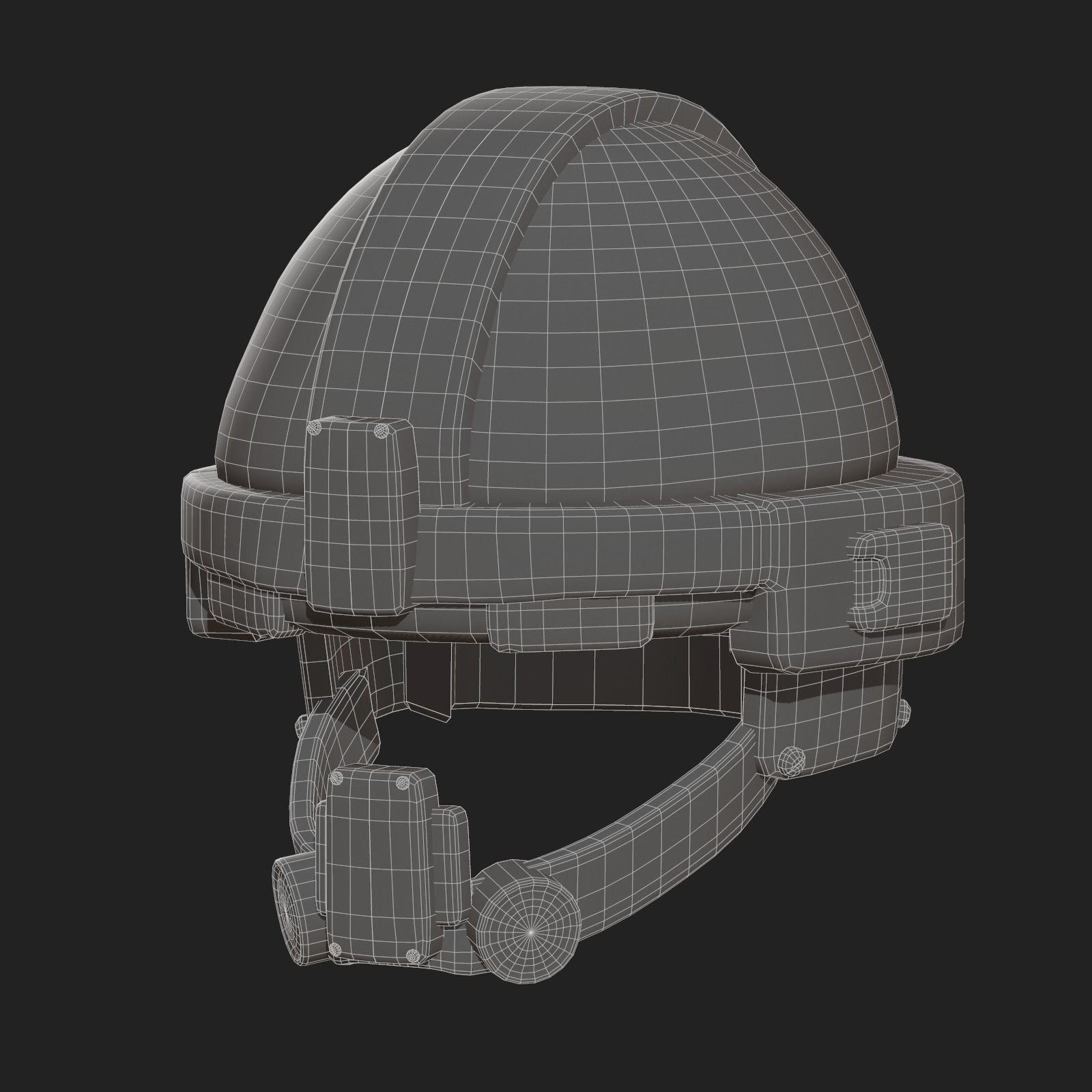 Helmet military combat soldier armor Low-poly 3D model_10