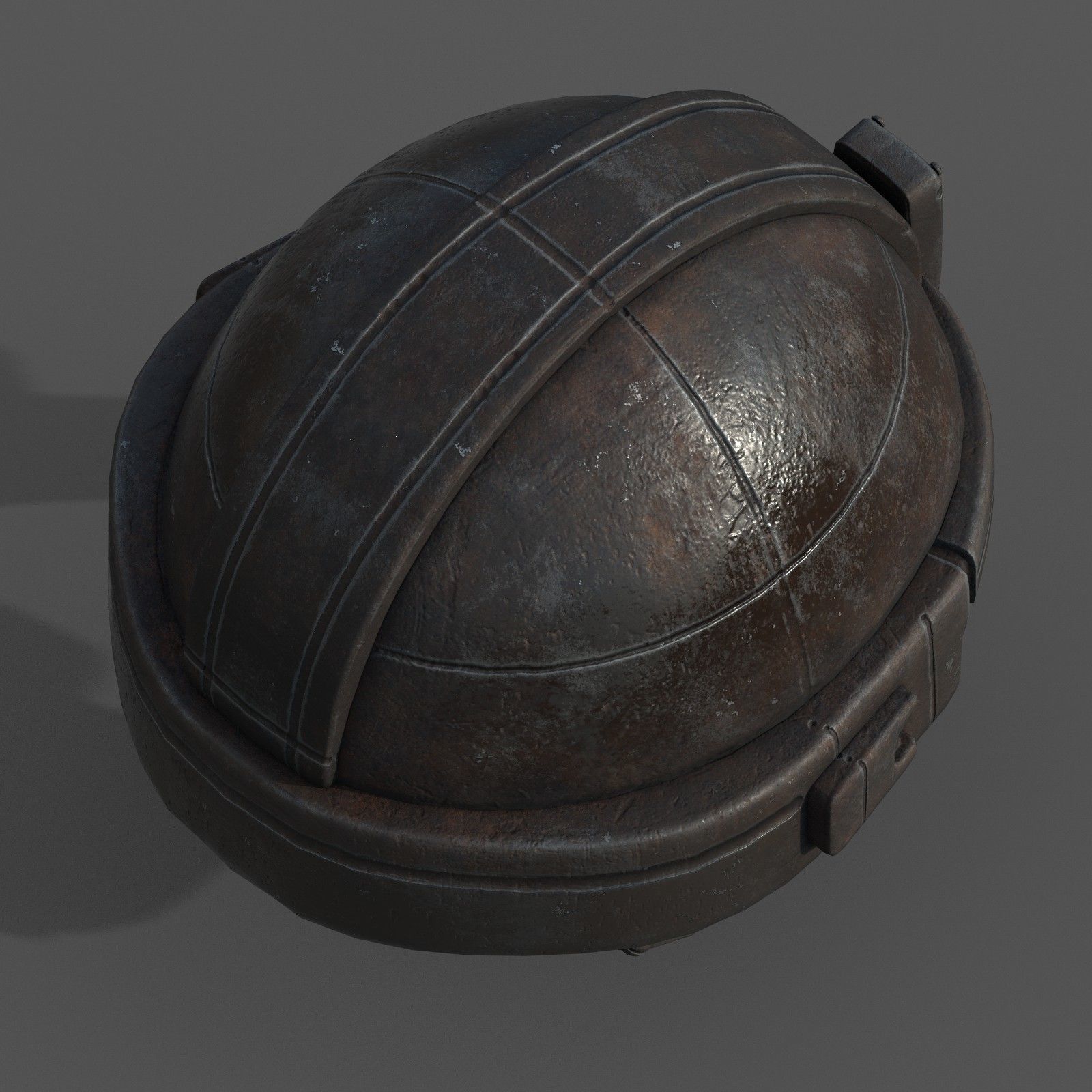 Helmet military combat soldier armor Low-poly 3D model_6