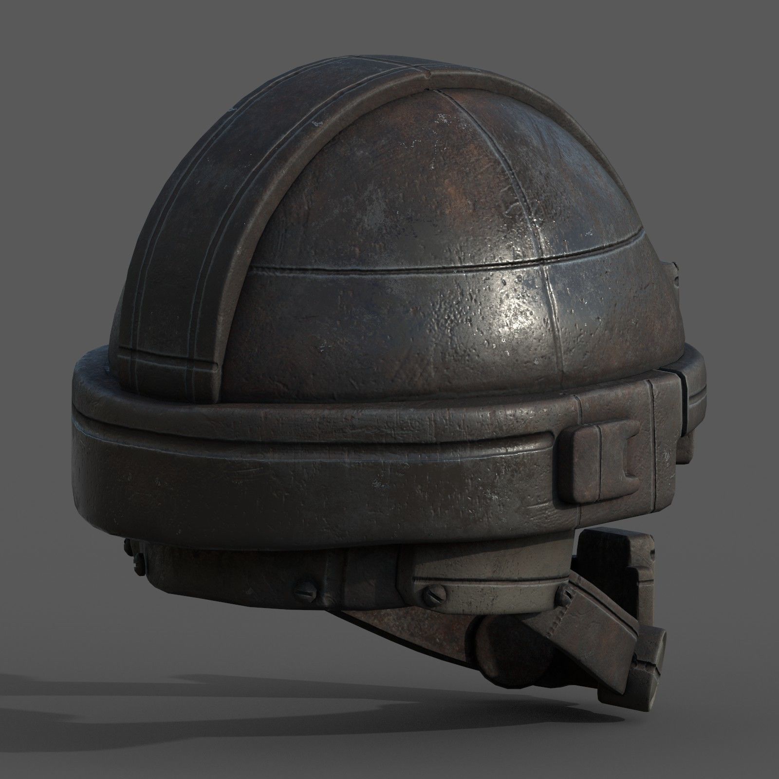 Helmet military combat soldier armor Low-poly 3D model_9