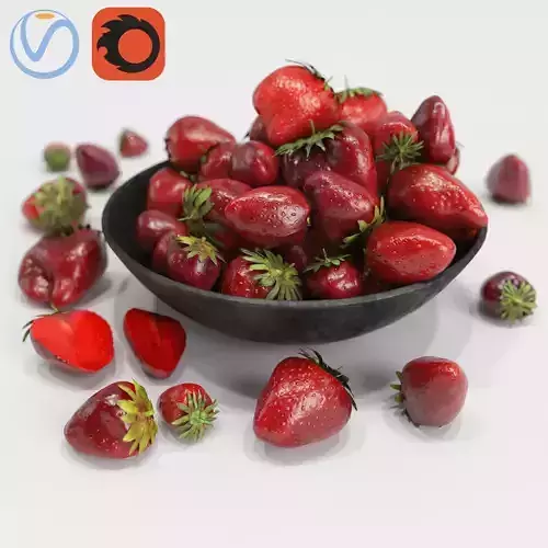 Strawberry ripe strawberries in bowl