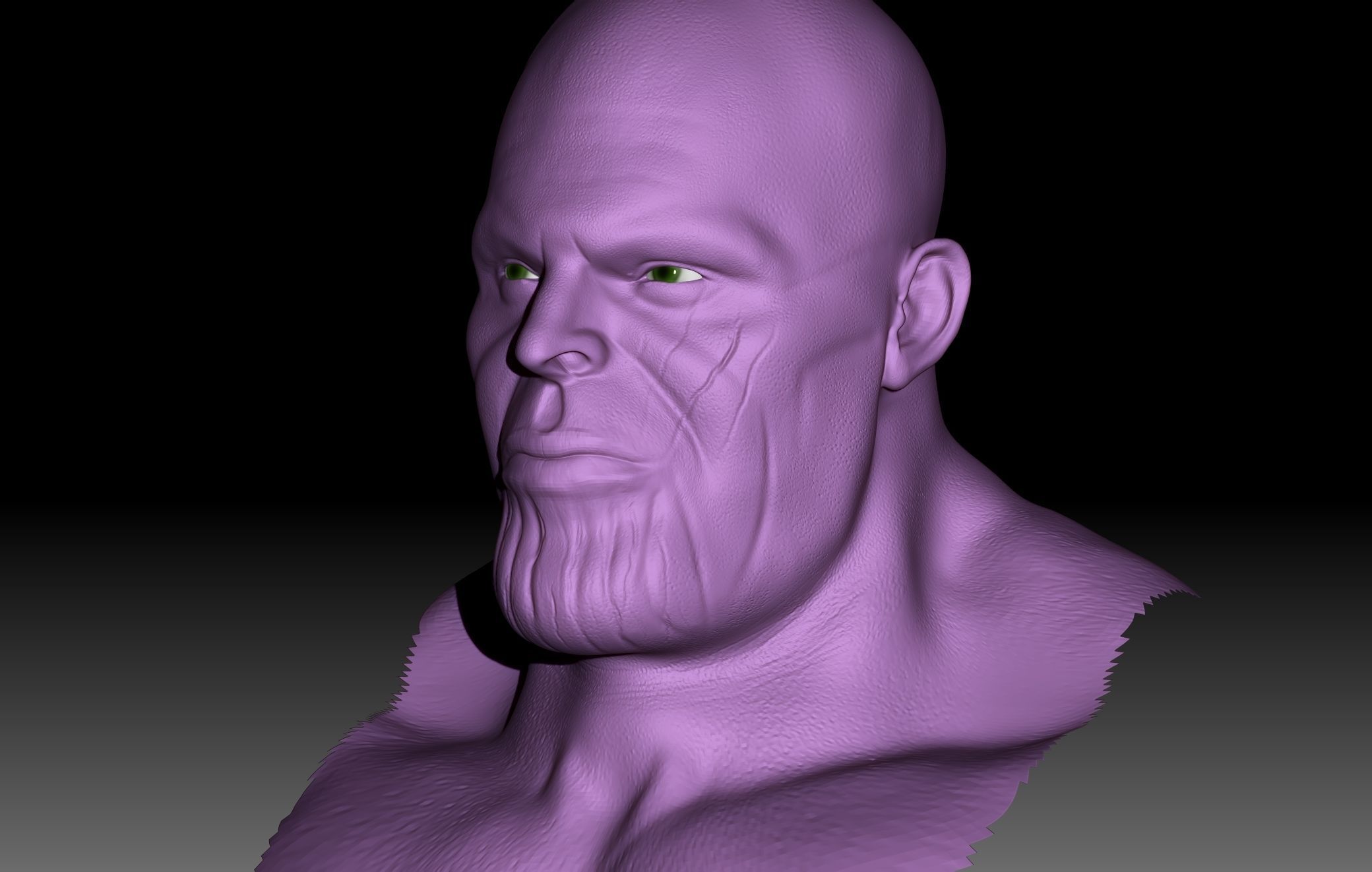 thanos head Low-poly 3D model_3