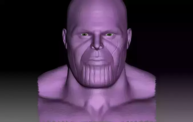 thanos head Low-poly 3D model
