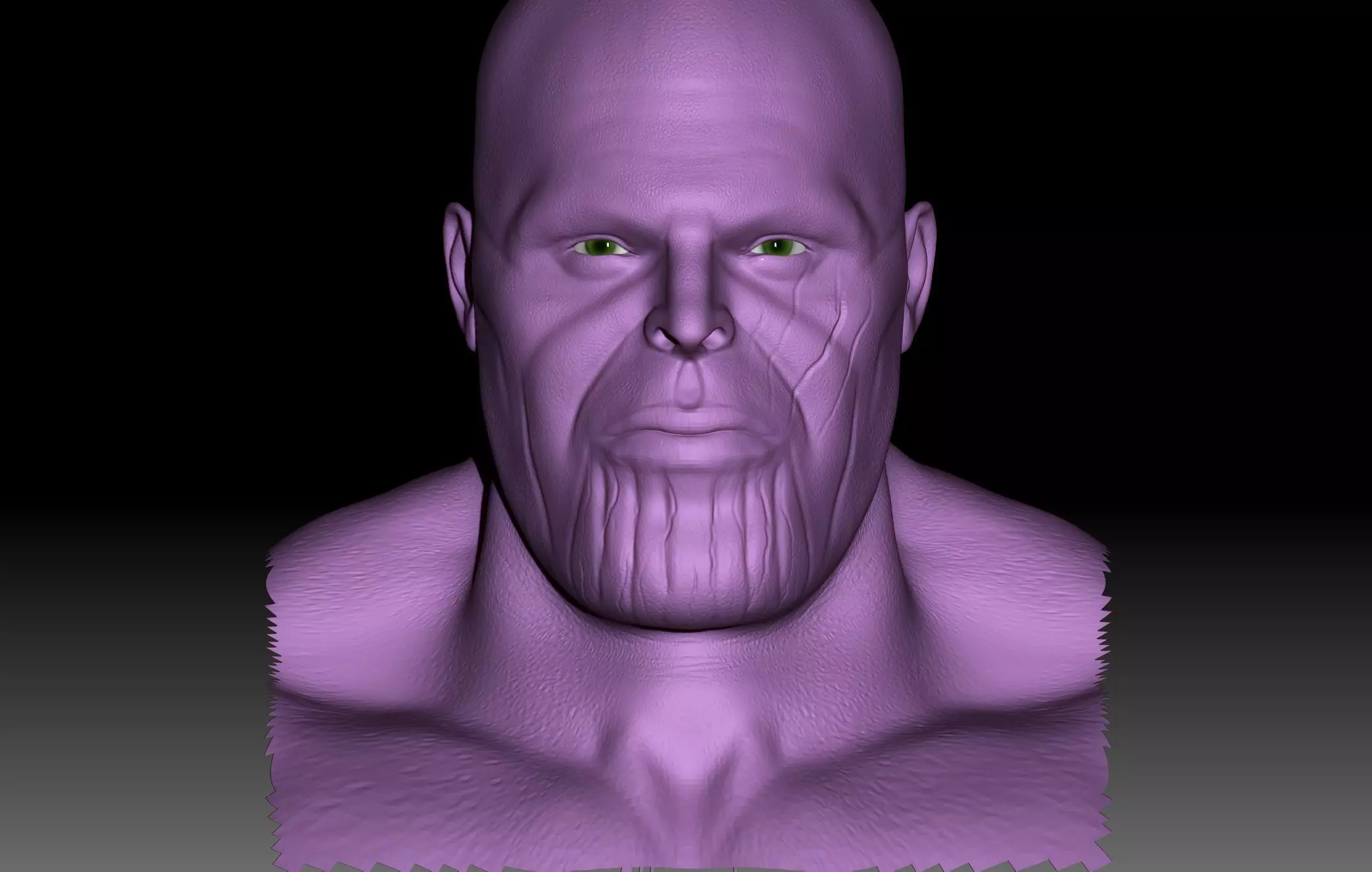 thanos head Low-poly 3D model_0