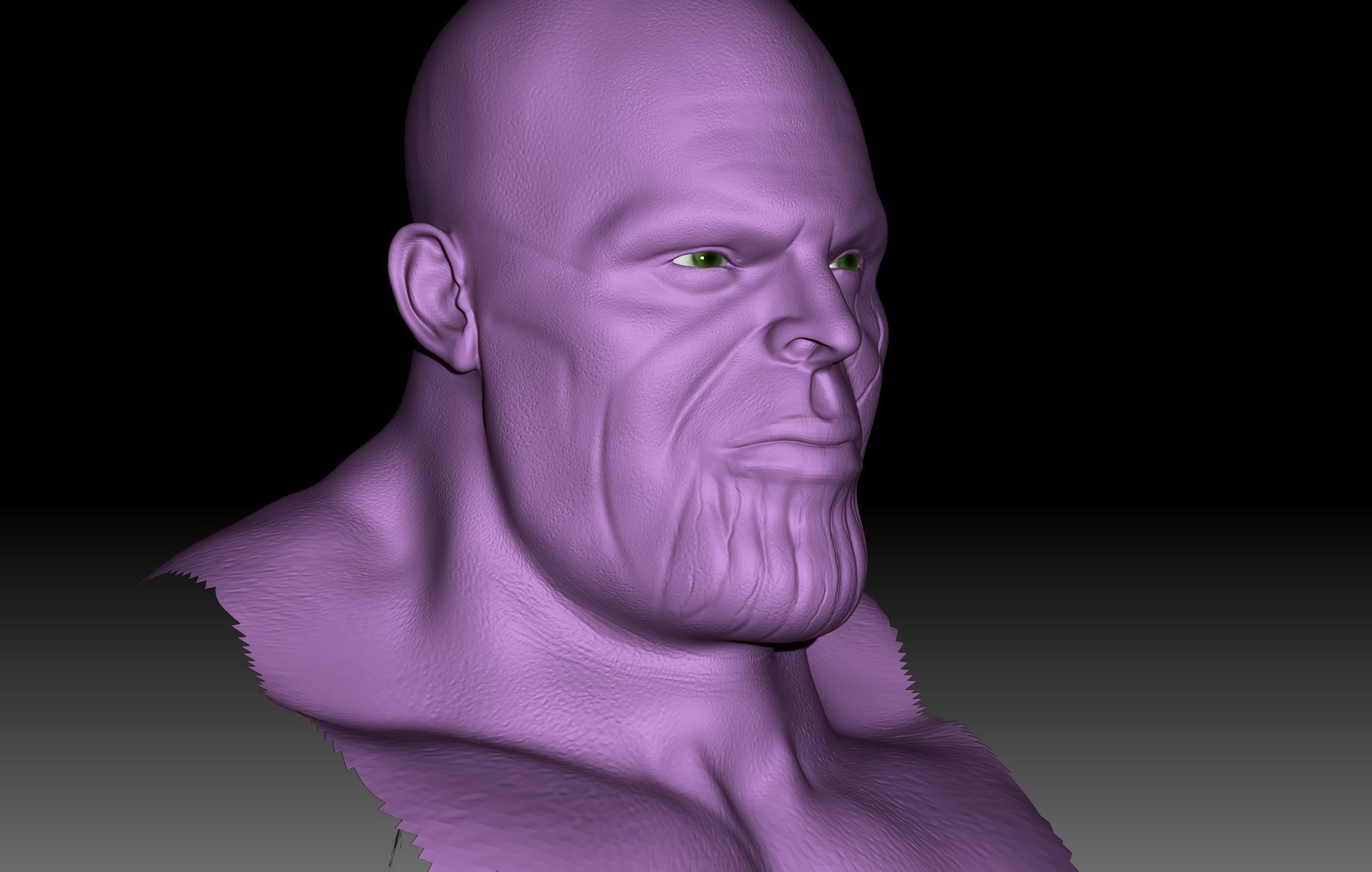 thanos head Low-poly 3D model_2