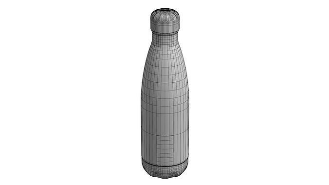 Chillys Reusable Thermos Bottle 500ml closed 3D model 4