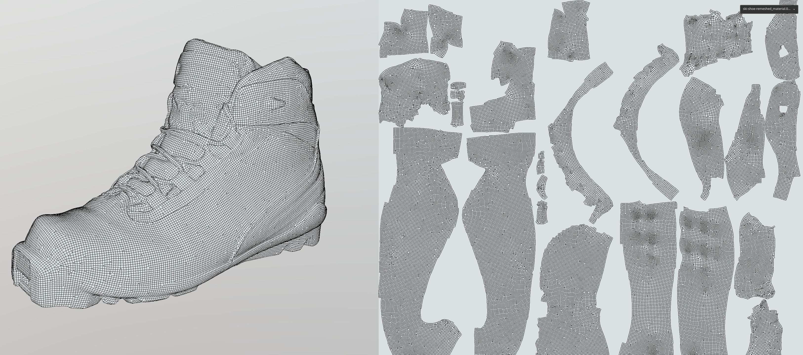 Photorealistic ski shoe Low-poly 3D model_15