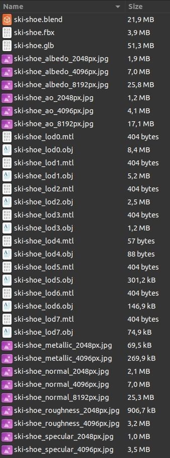 Photorealistic ski shoe Low-poly 3D model_19