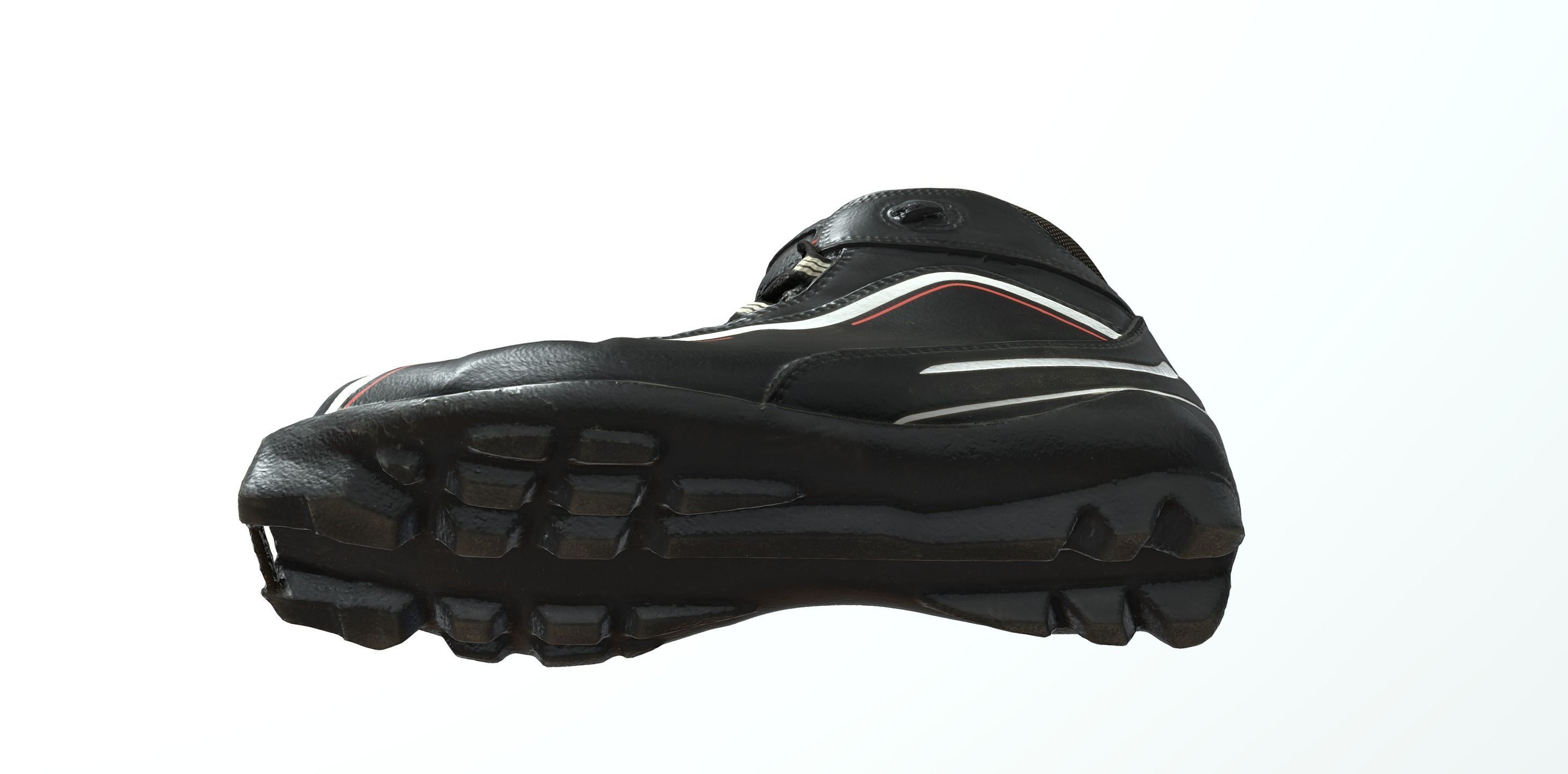 Photorealistic ski shoe Low-poly 3D model_4