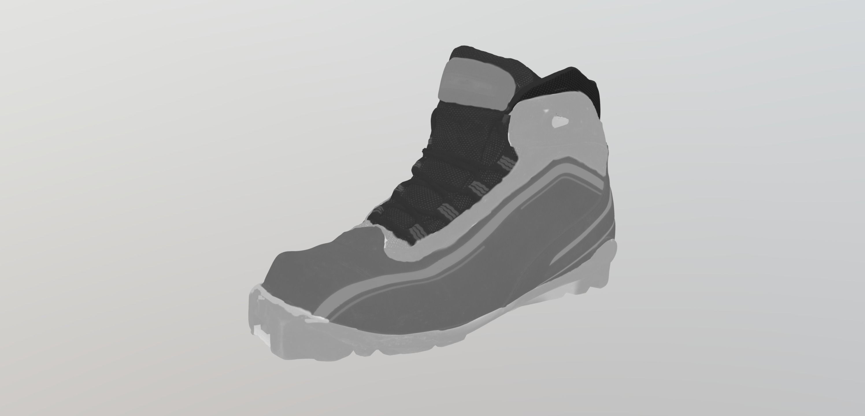 Photorealistic ski shoe Low-poly 3D model_7