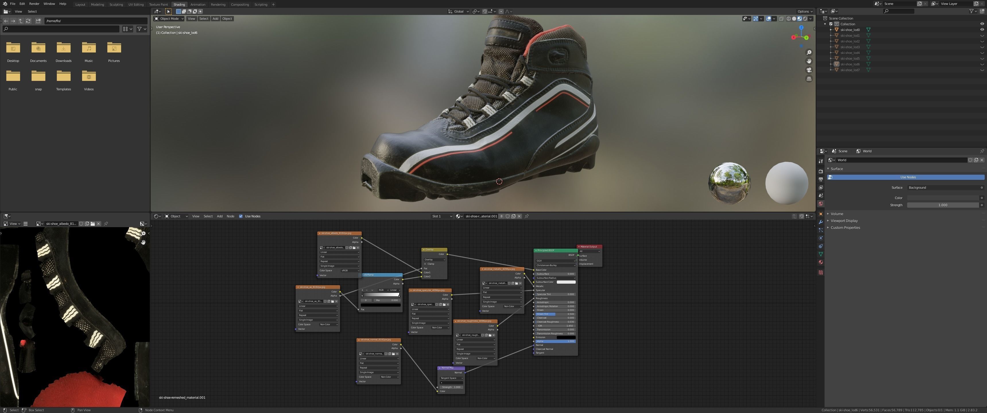 Photorealistic ski shoe Low-poly 3D model_17