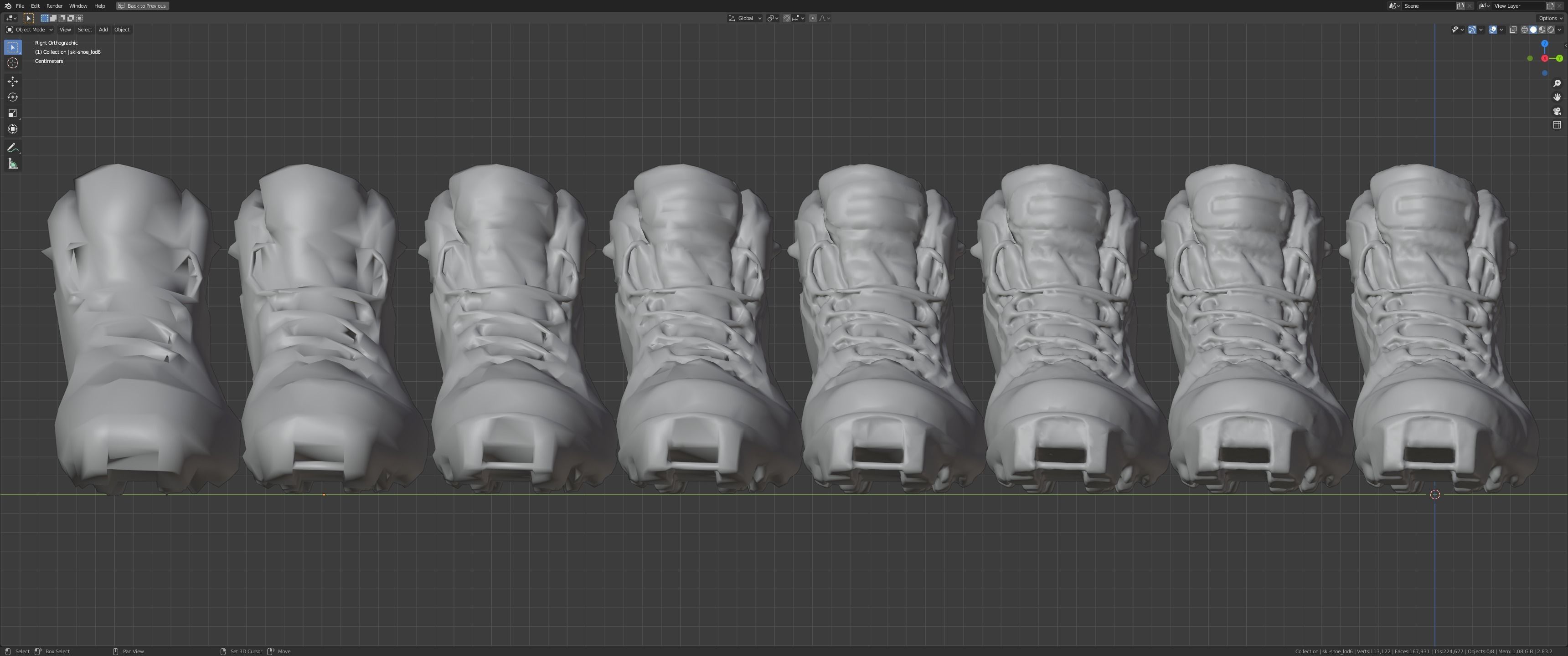 Photorealistic ski shoe Low-poly 3D model_21