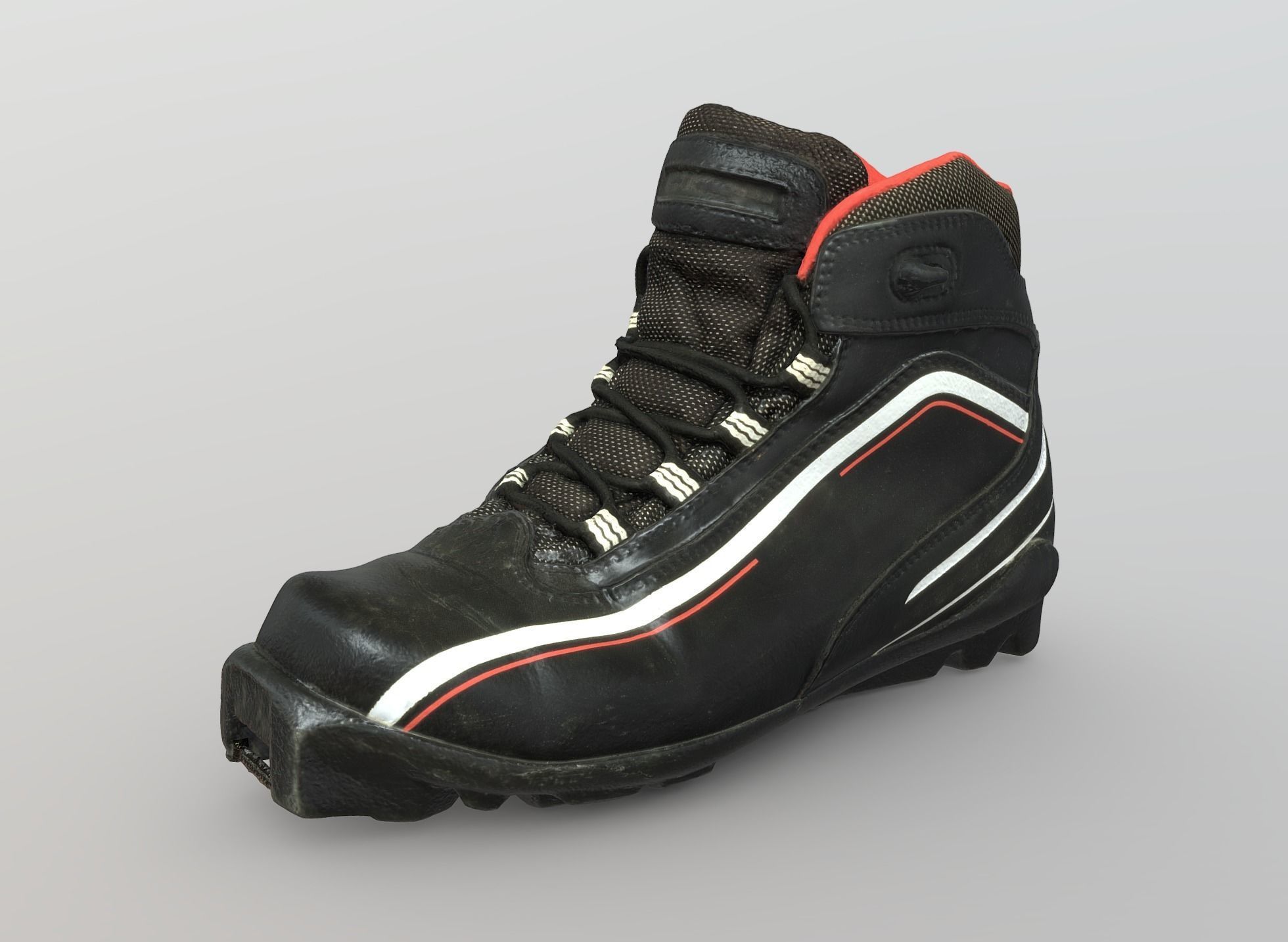 Photorealistic ski shoe Low-poly 3D model_22