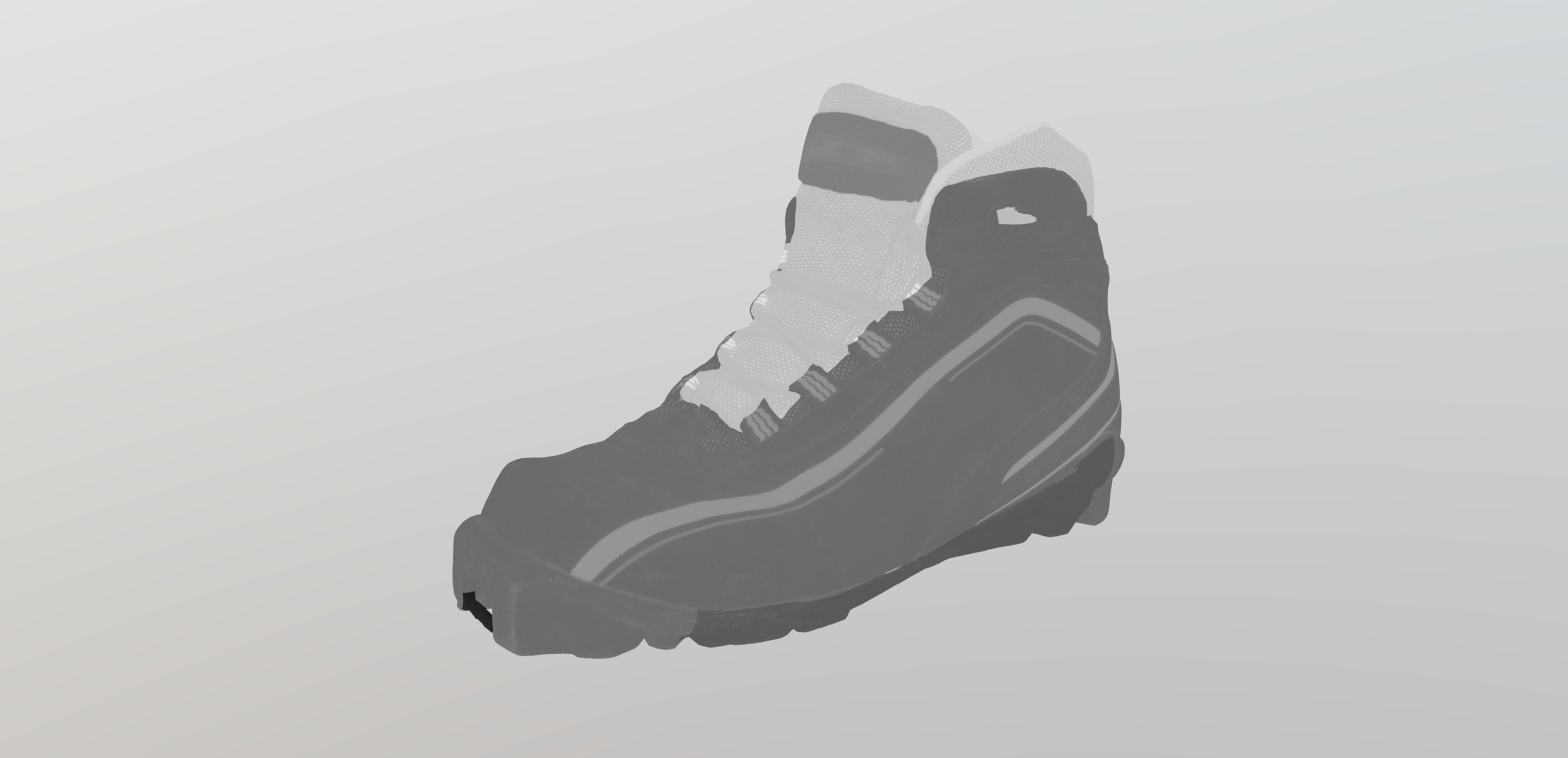 Photorealistic ski shoe Low-poly 3D model_14