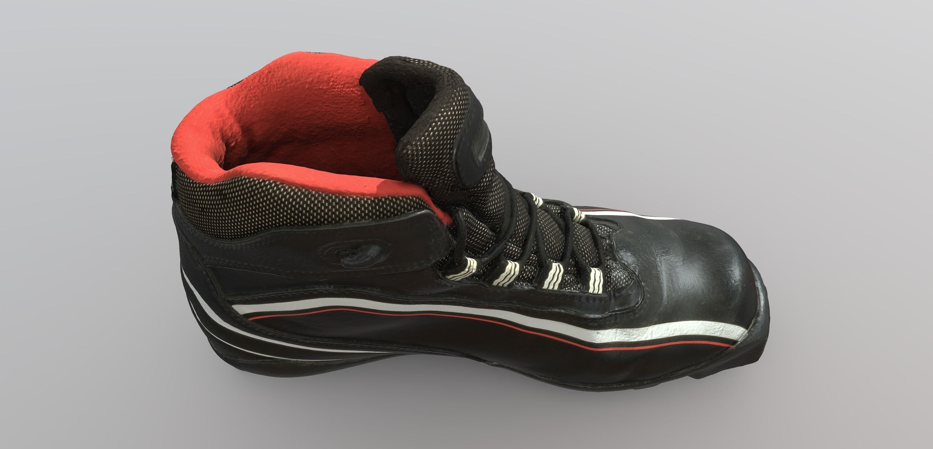 Photorealistic ski shoe Low-poly 3D model_3