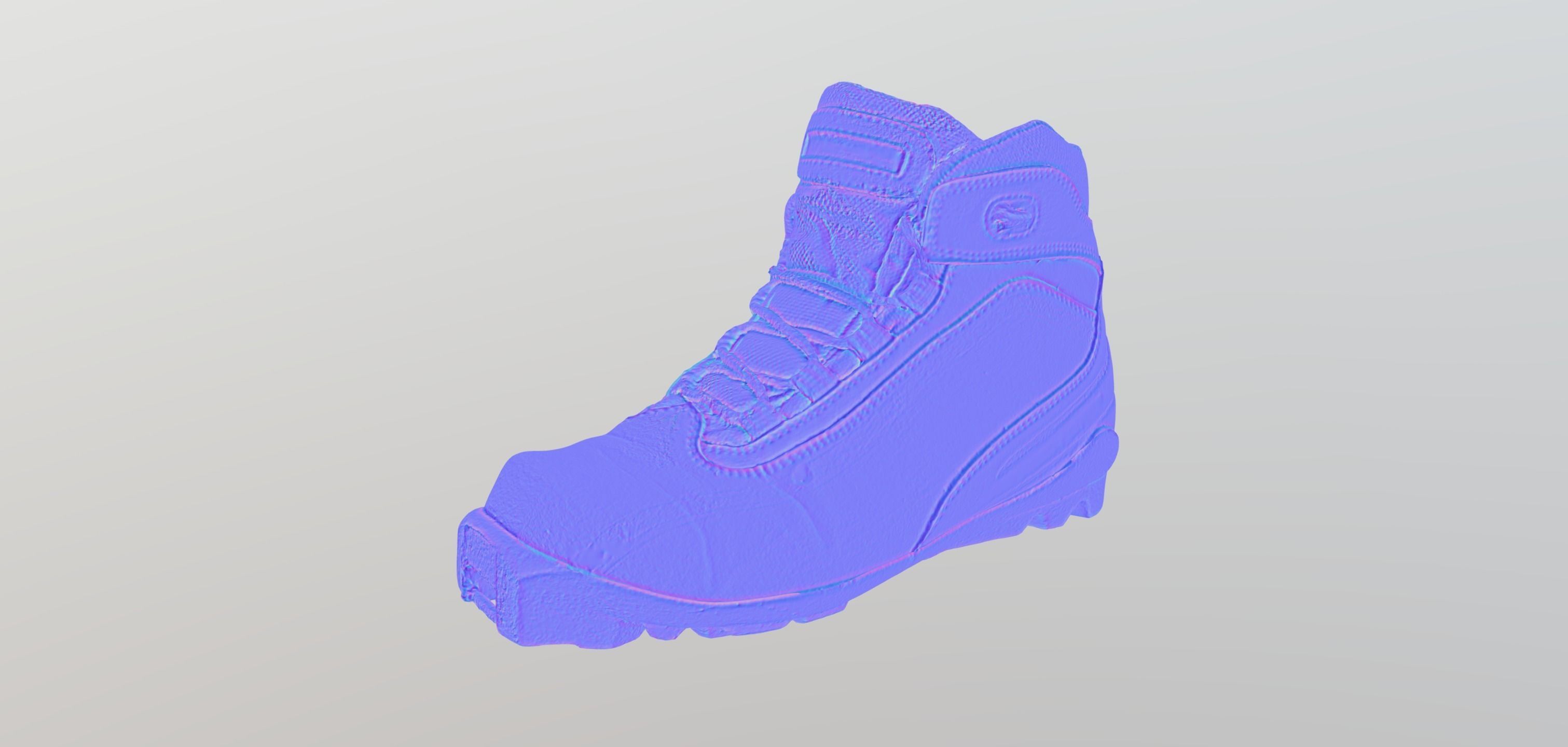 Photorealistic ski shoe Low-poly 3D model_6