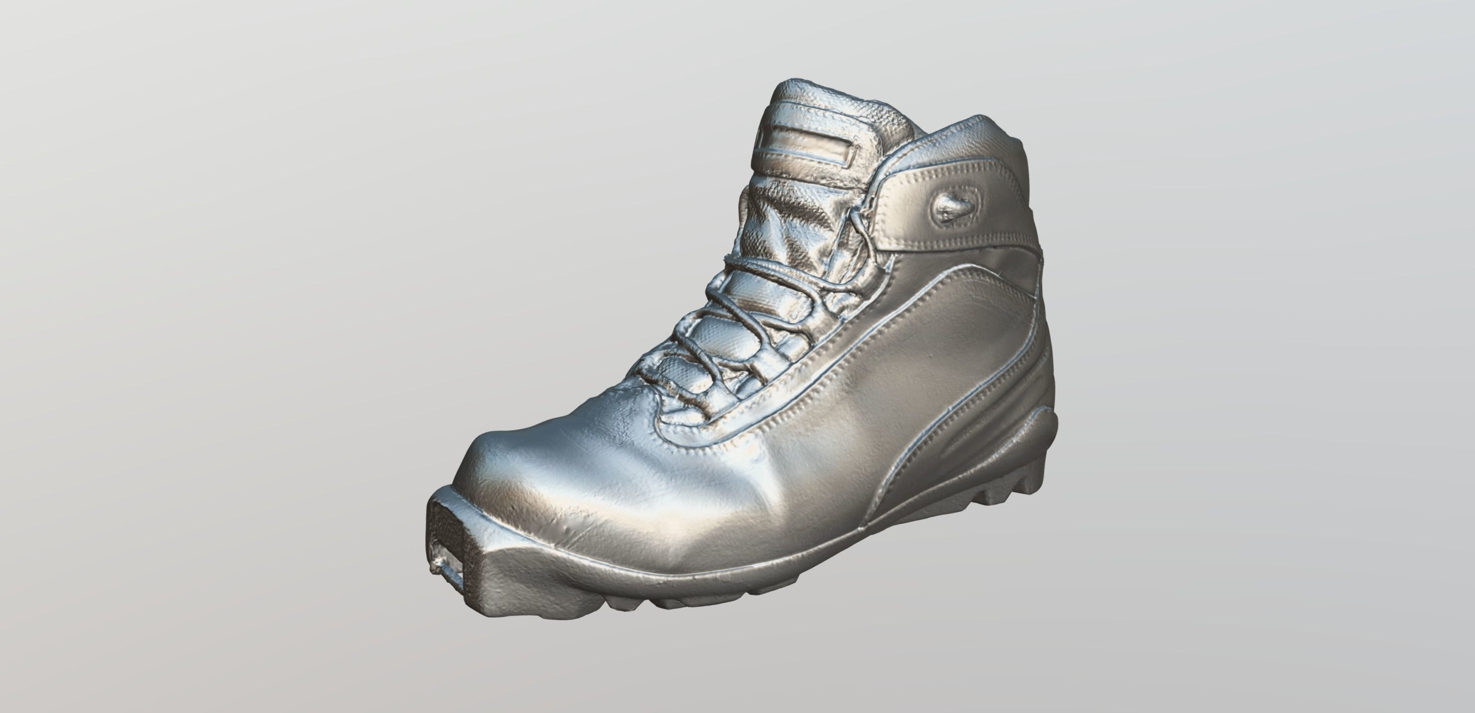 Photorealistic ski shoe Low-poly 3D model_8