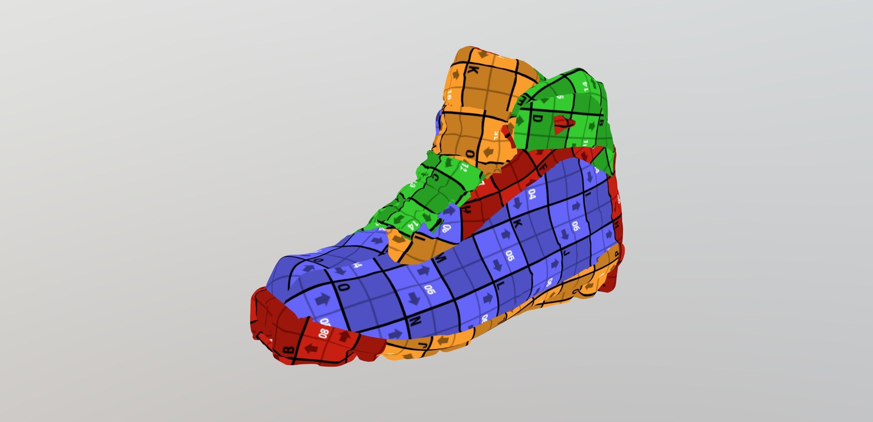 Photorealistic ski shoe Low-poly 3D model_13