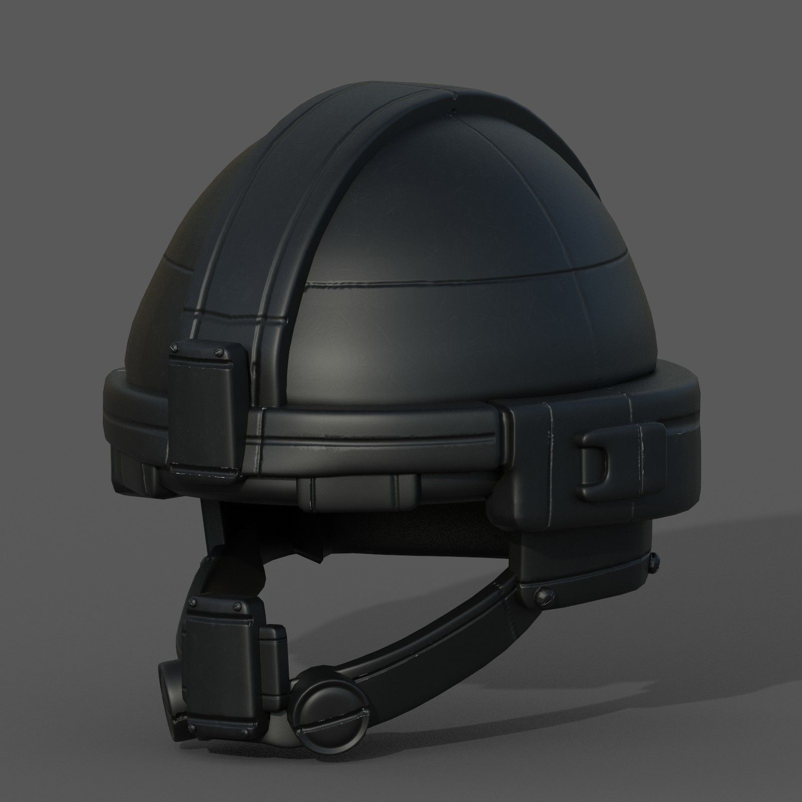 Helmet military combat scifi fantasy  Low-poly 3D model_5
