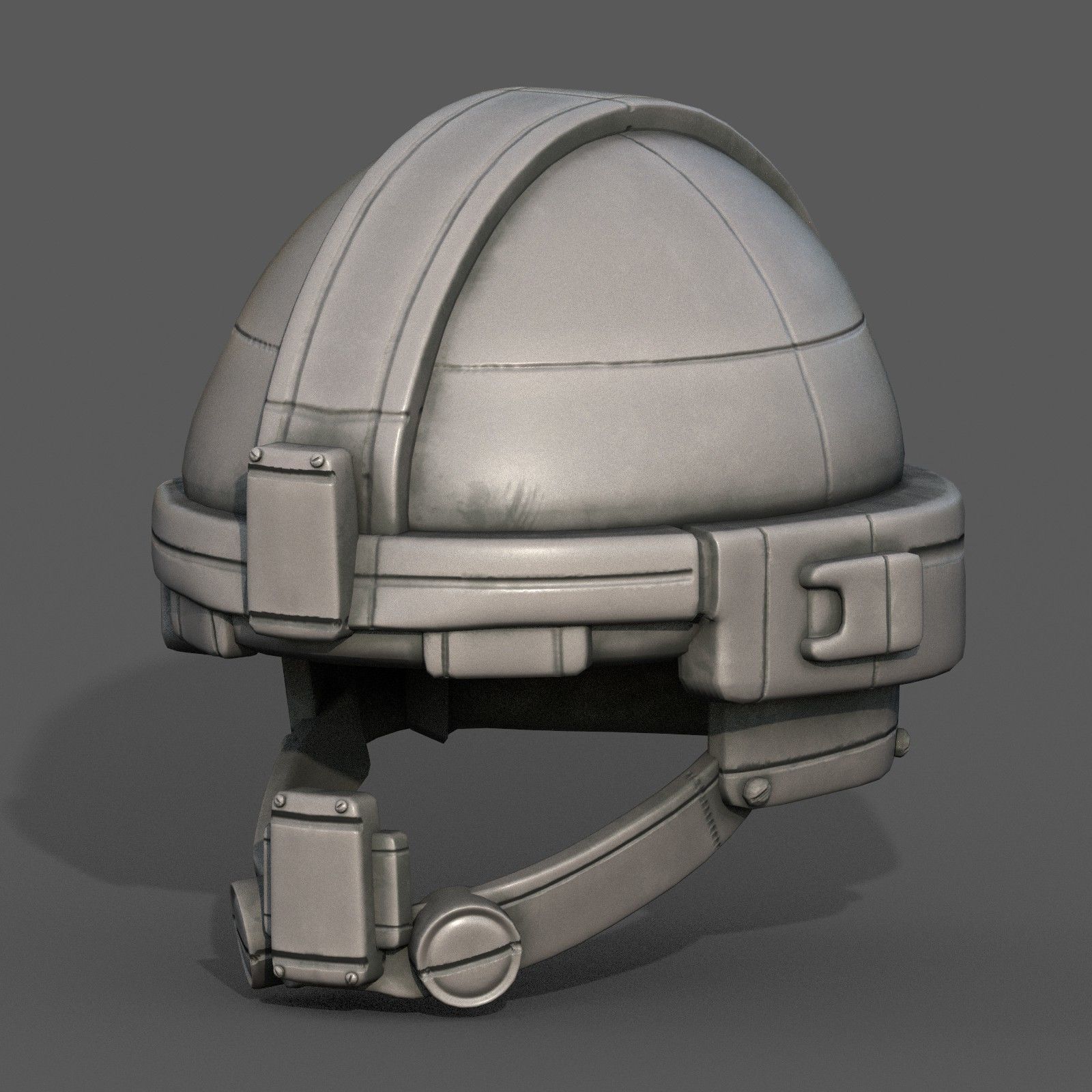 Helmet military combat soldier armor scifi  Low-poly 3D model_9