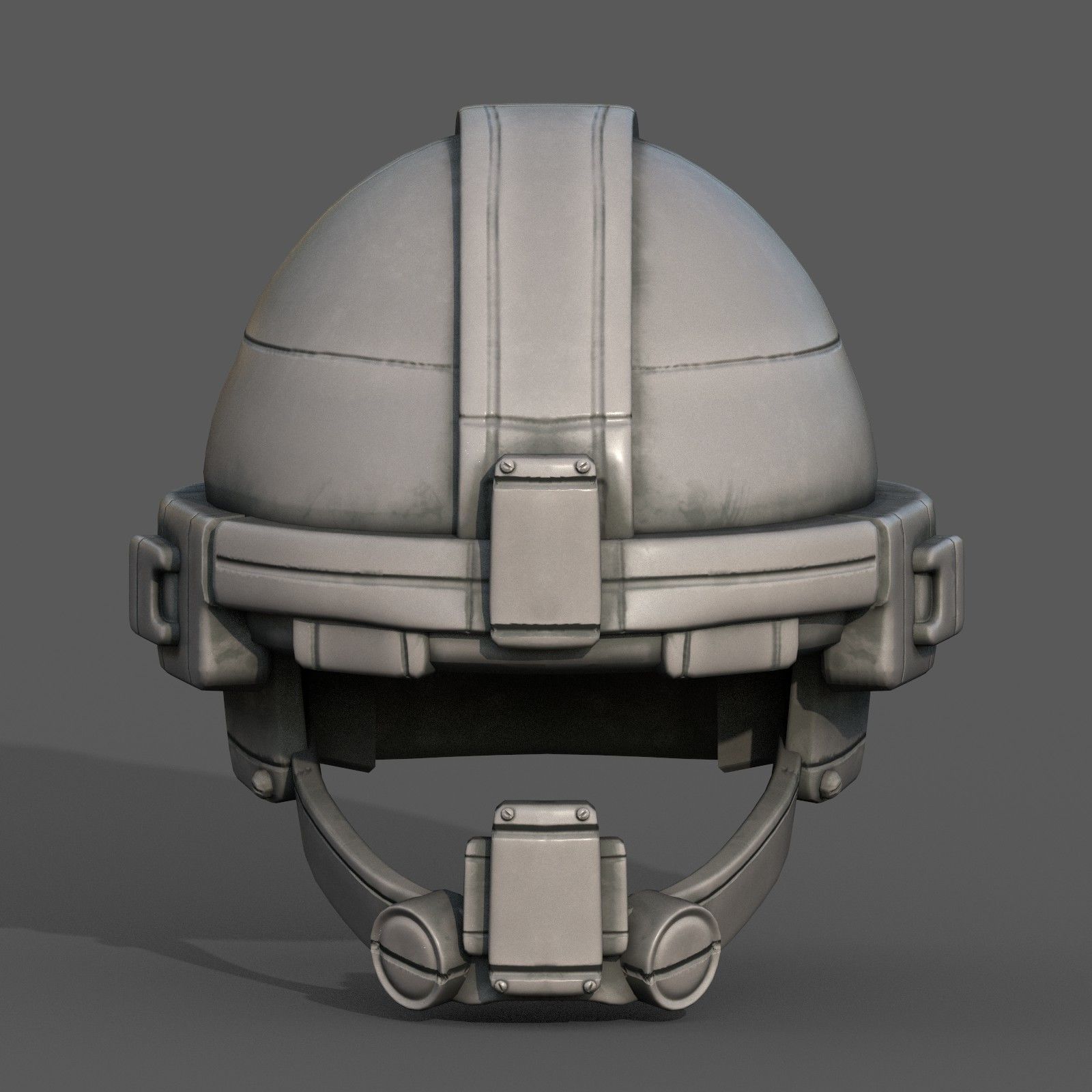 Helmet military combat soldier armor scifi  Low-poly 3D model_4