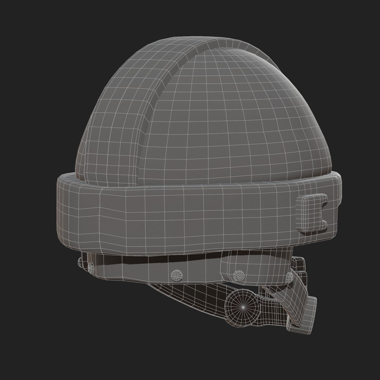Helmet military combat soldier armor scifi  Low-poly 3D model_10