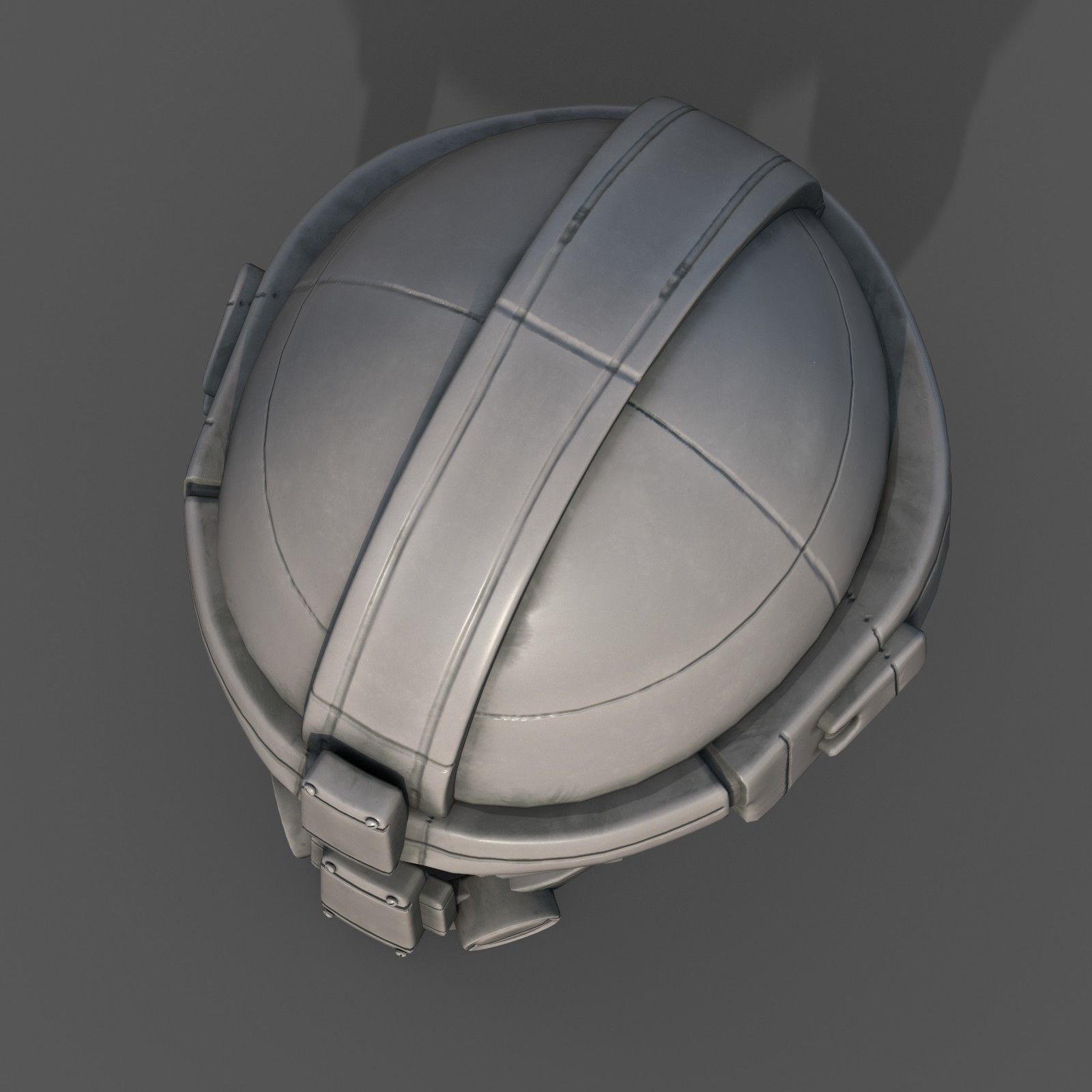 Helmet military combat soldier armor scifi  Low-poly 3D model_3