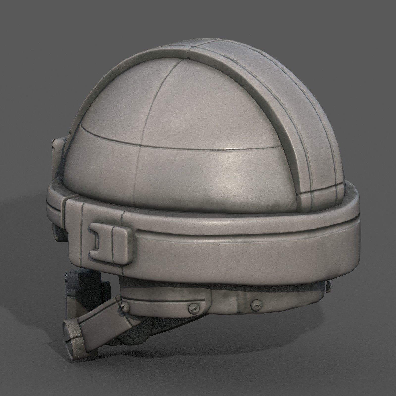 Helmet military combat soldier armor scifi  Low-poly 3D model_7