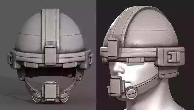 Helmet military combat soldier armor scifi 