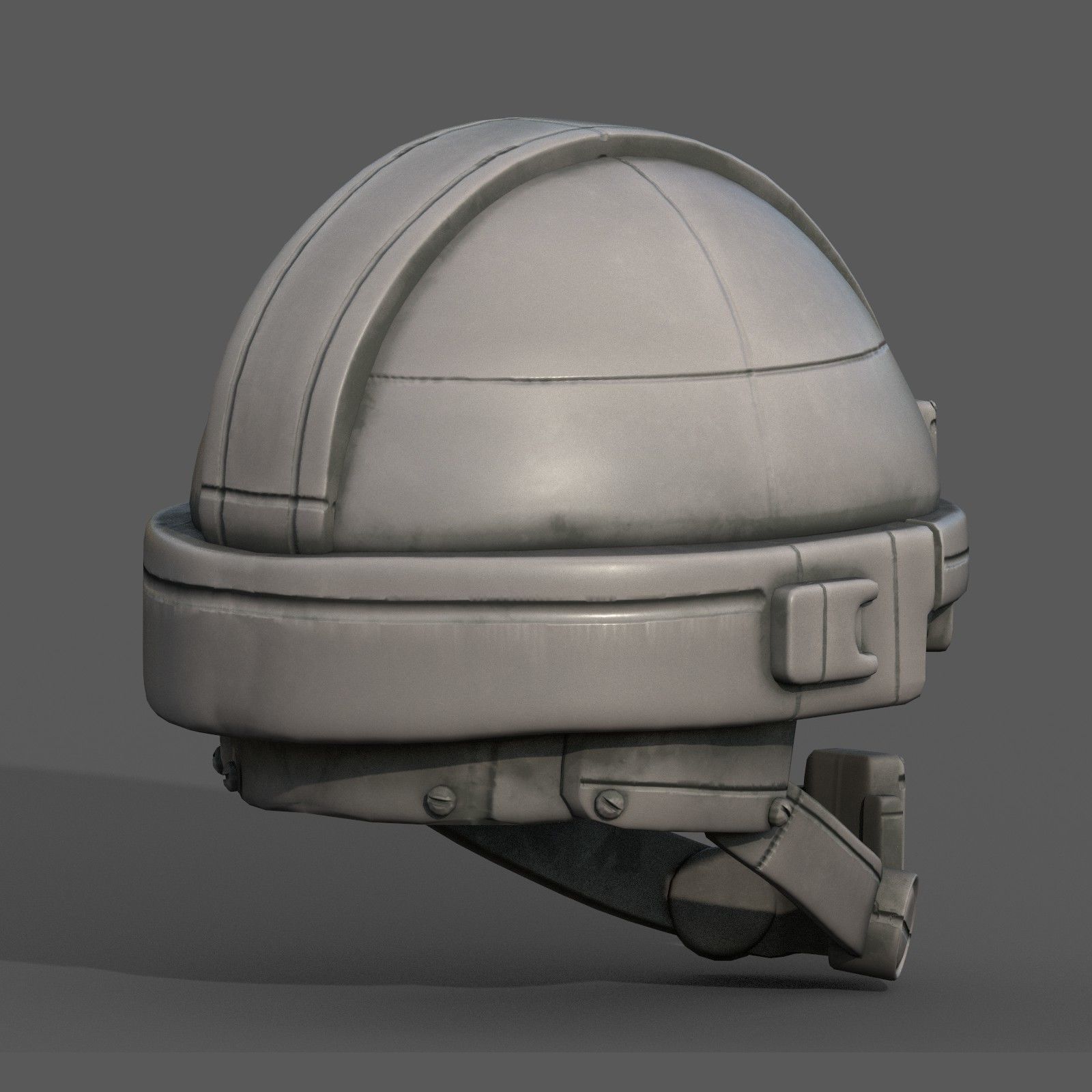 Helmet military combat soldier armor scifi  Low-poly 3D model_5
