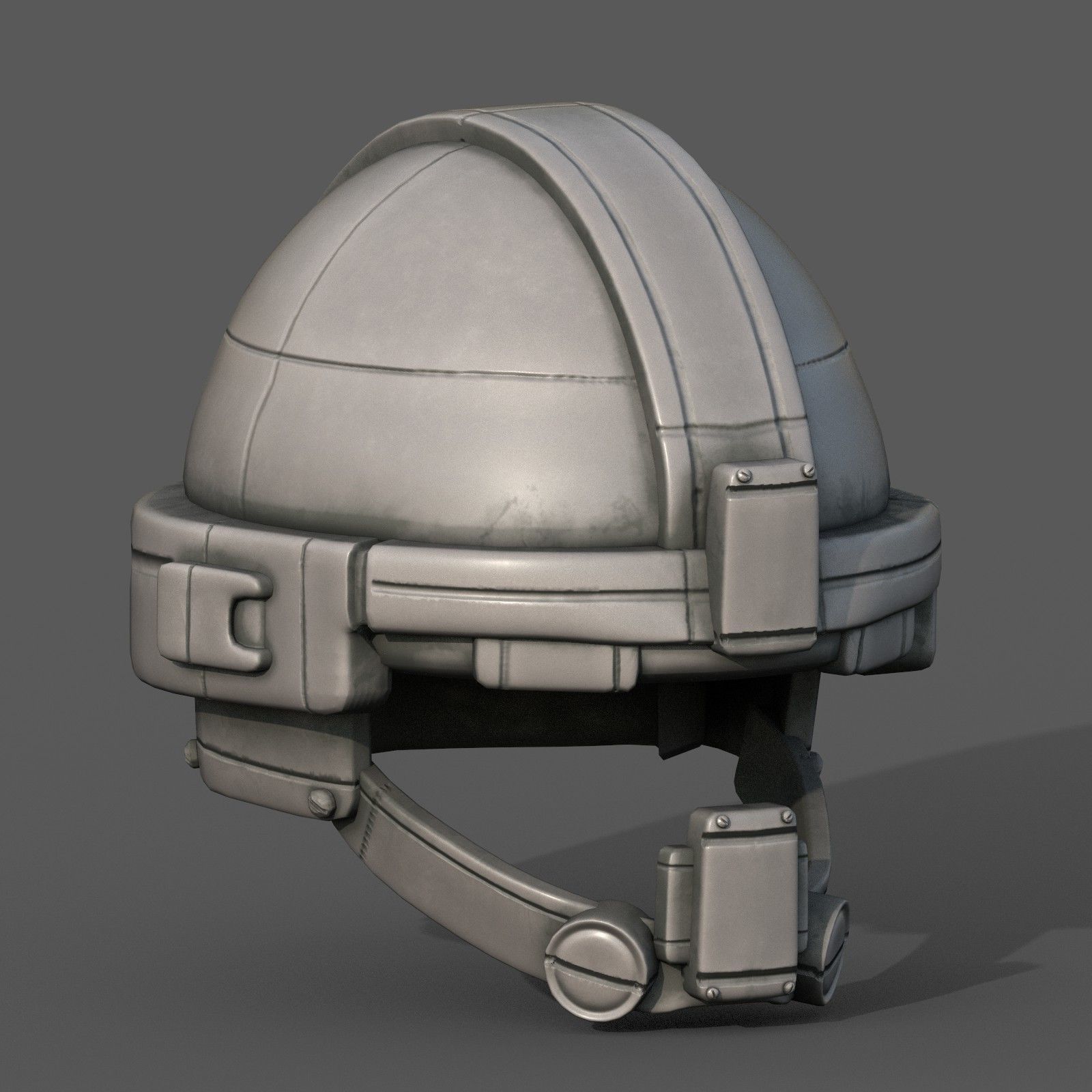 Helmet military combat soldier armor scifi  Low-poly 3D model_6