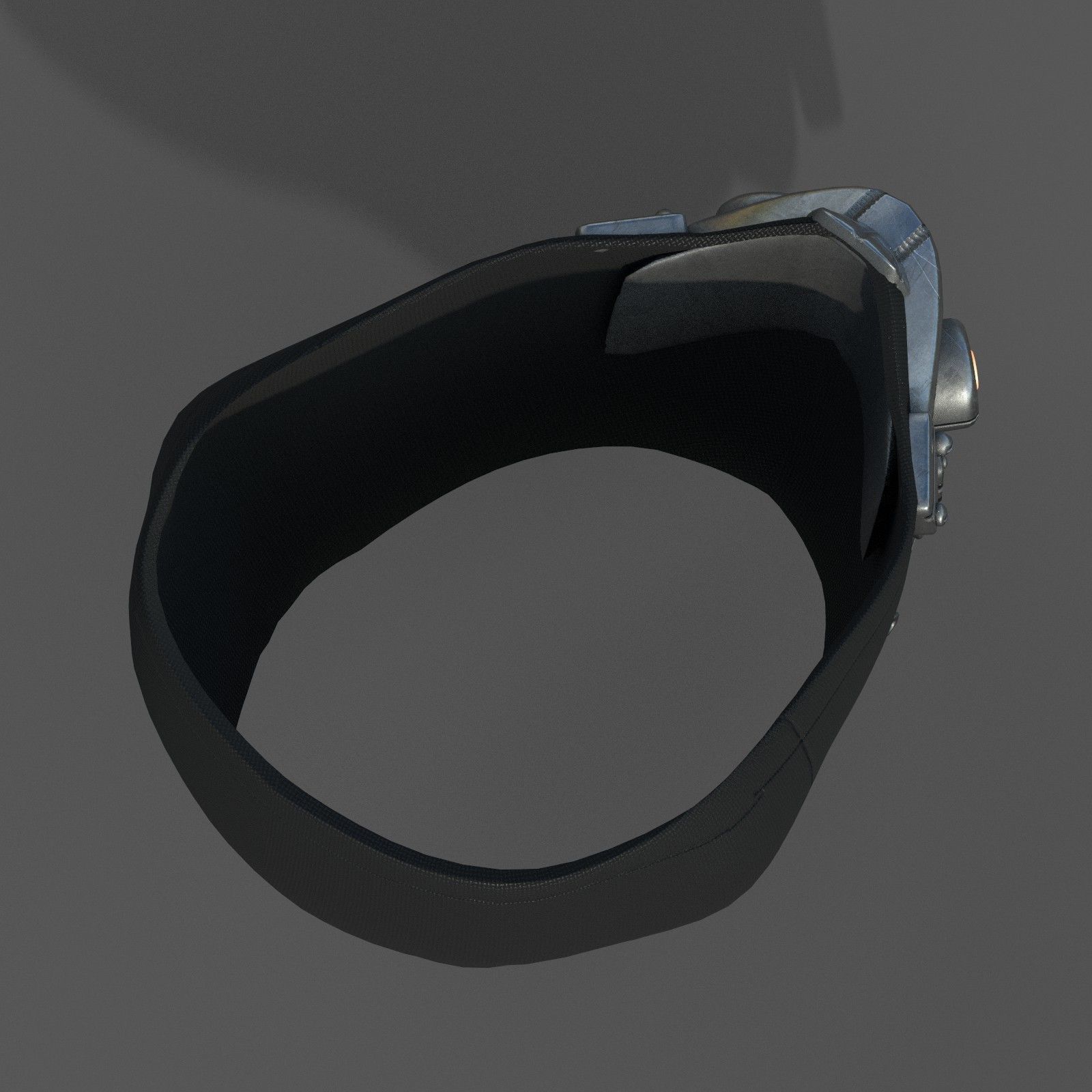 Gas mask respirator scifi futuristic  Low-poly 3D model_1