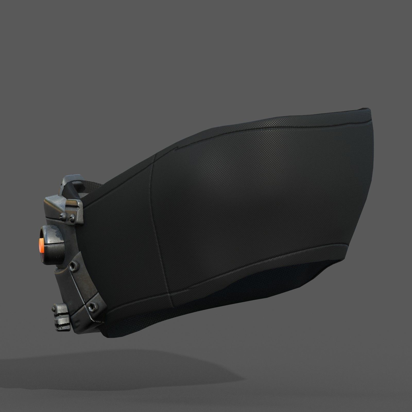 Gas mask respirator scifi futuristic  Low-poly 3D model_3