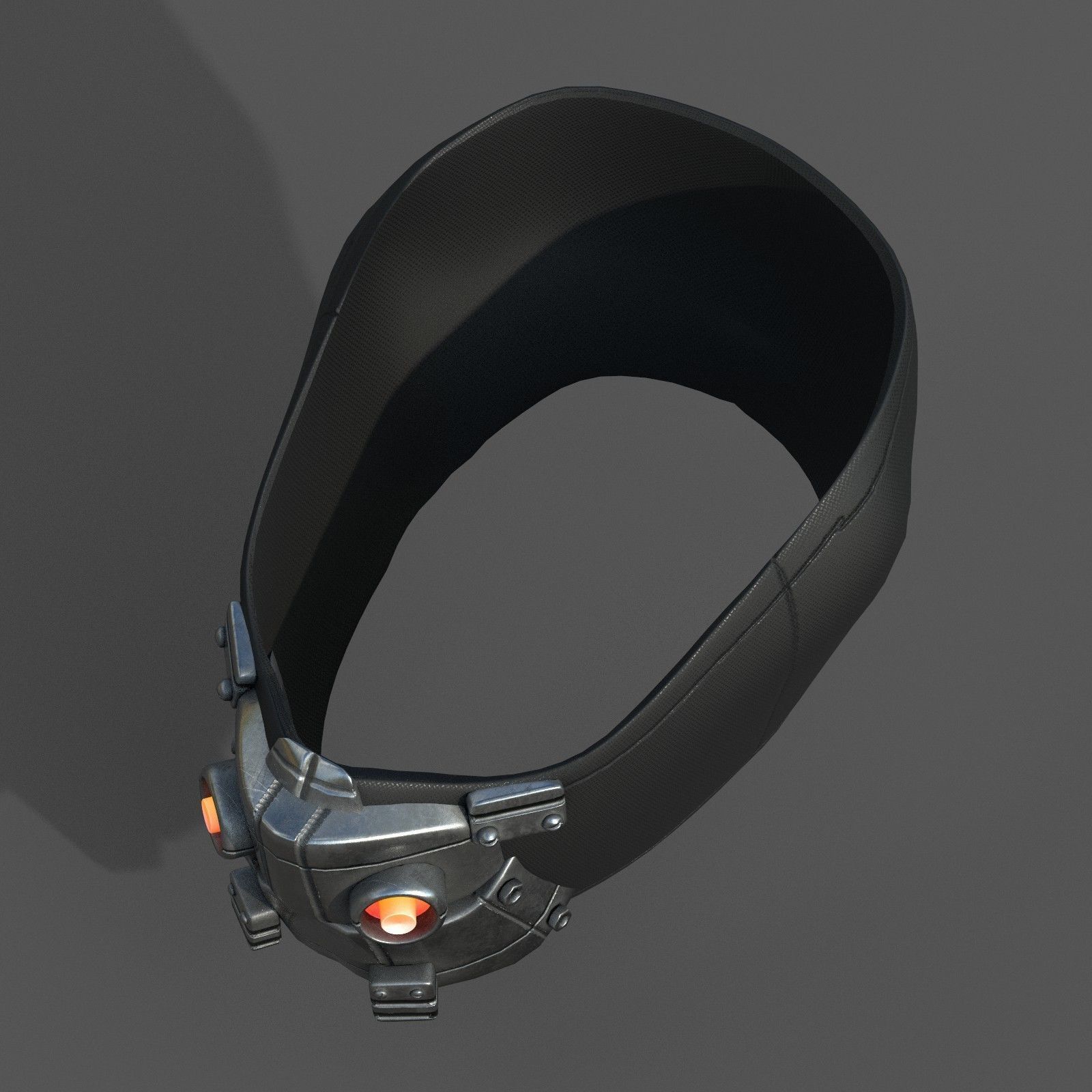 Gas mask respirator scifi futuristic  Low-poly 3D model_4