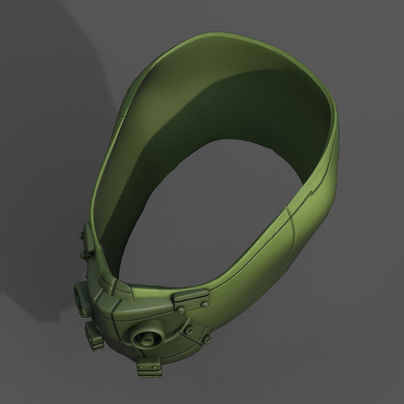 Gas mask respirator scifi futuristic 3d Low-poly 3D model_7