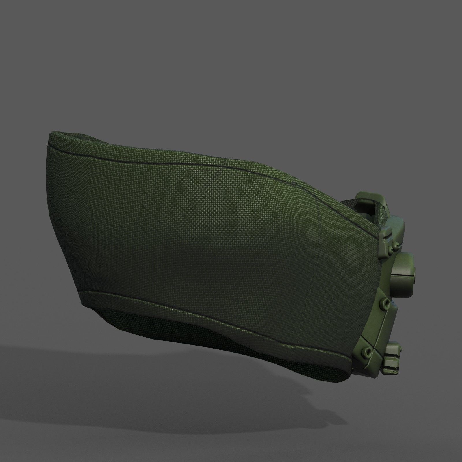 Gas mask respirator scifi futuristic 3d Low-poly 3D model_2