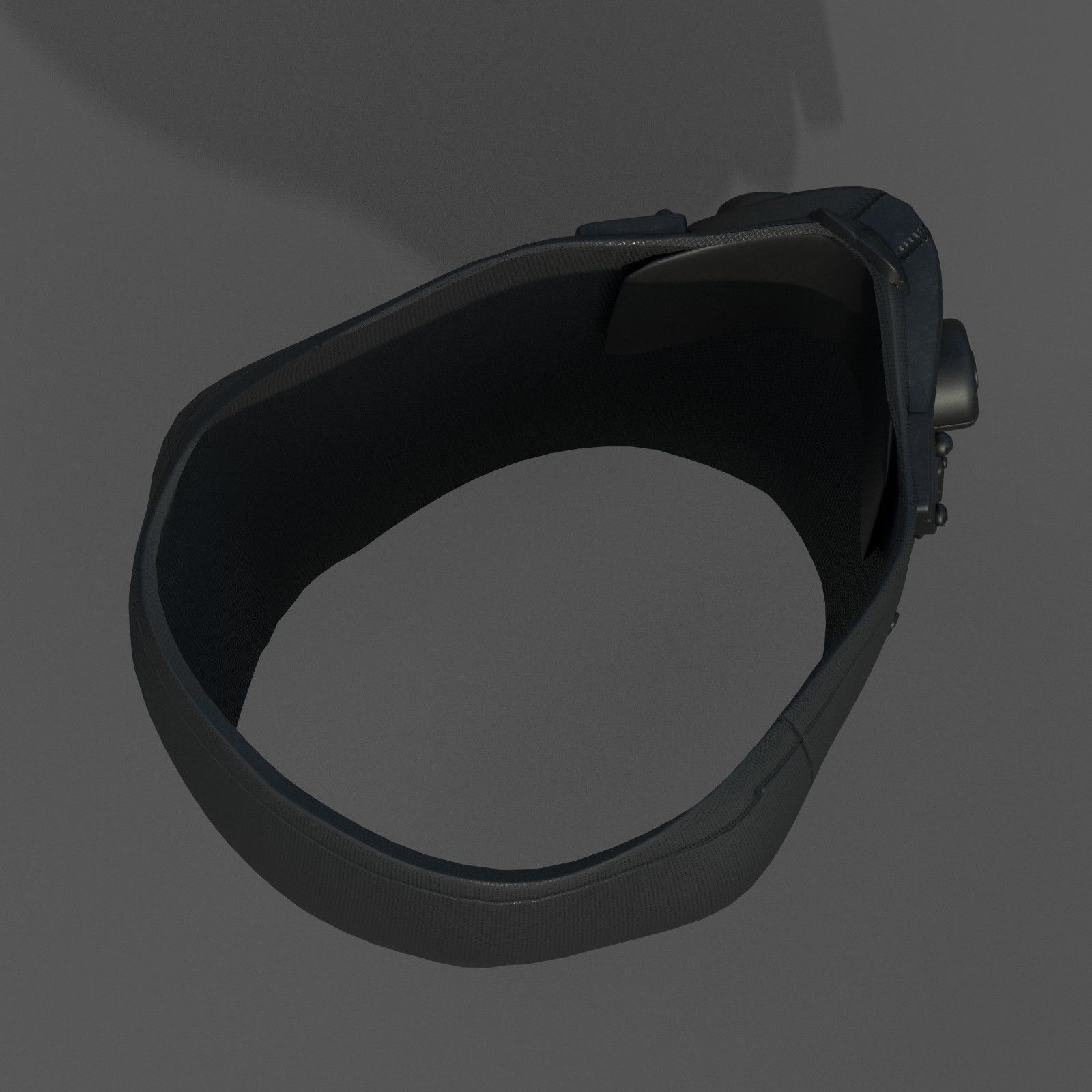 Gas mask respirator scifi futuristic 3d Low-poly 3D model_7