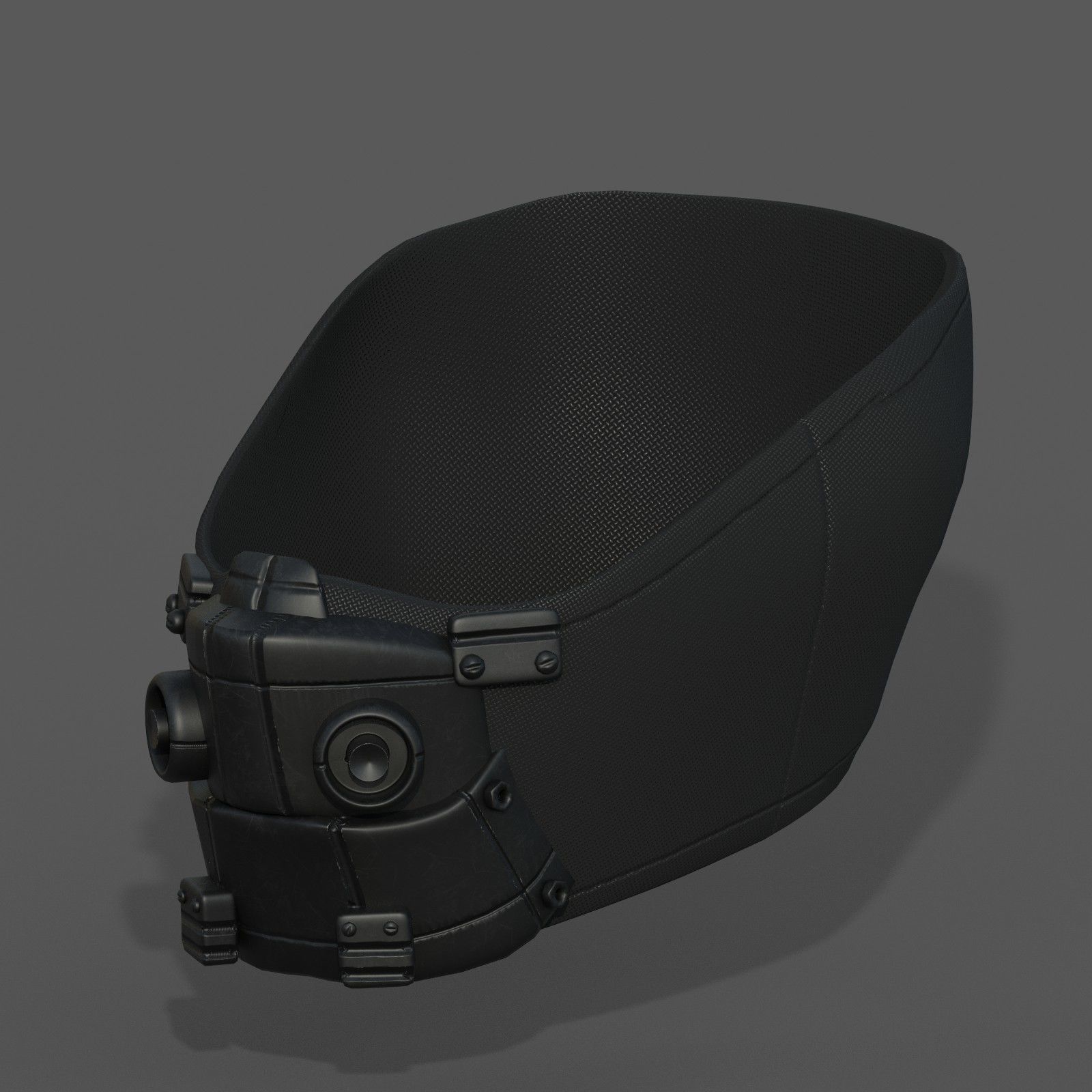 Gas mask respirator scifi futuristic 3d Low-poly 3D model_5