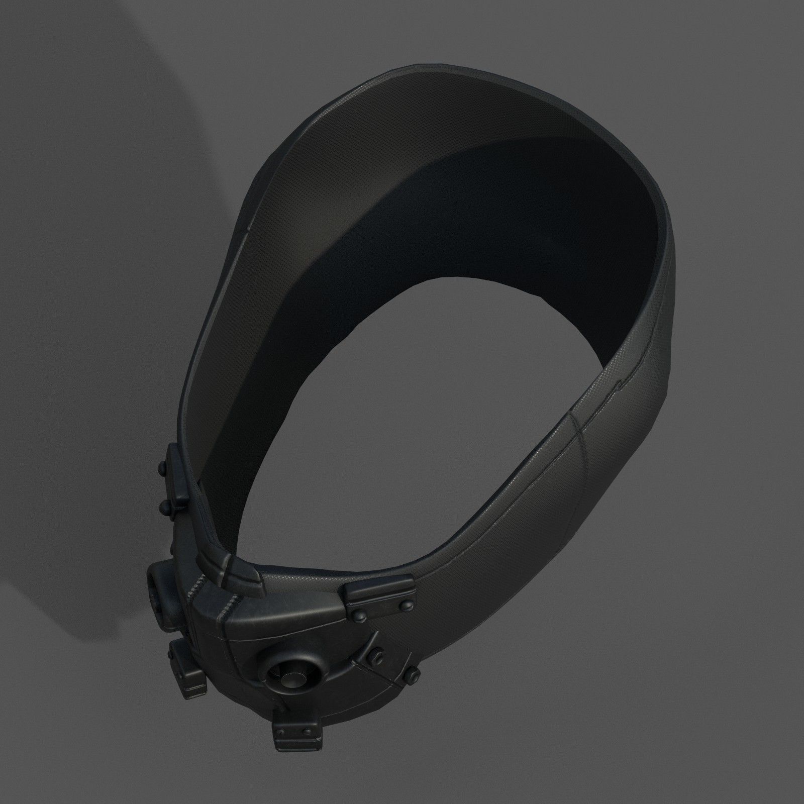 Gas mask respirator scifi futuristic 3d Low-poly 3D model_3