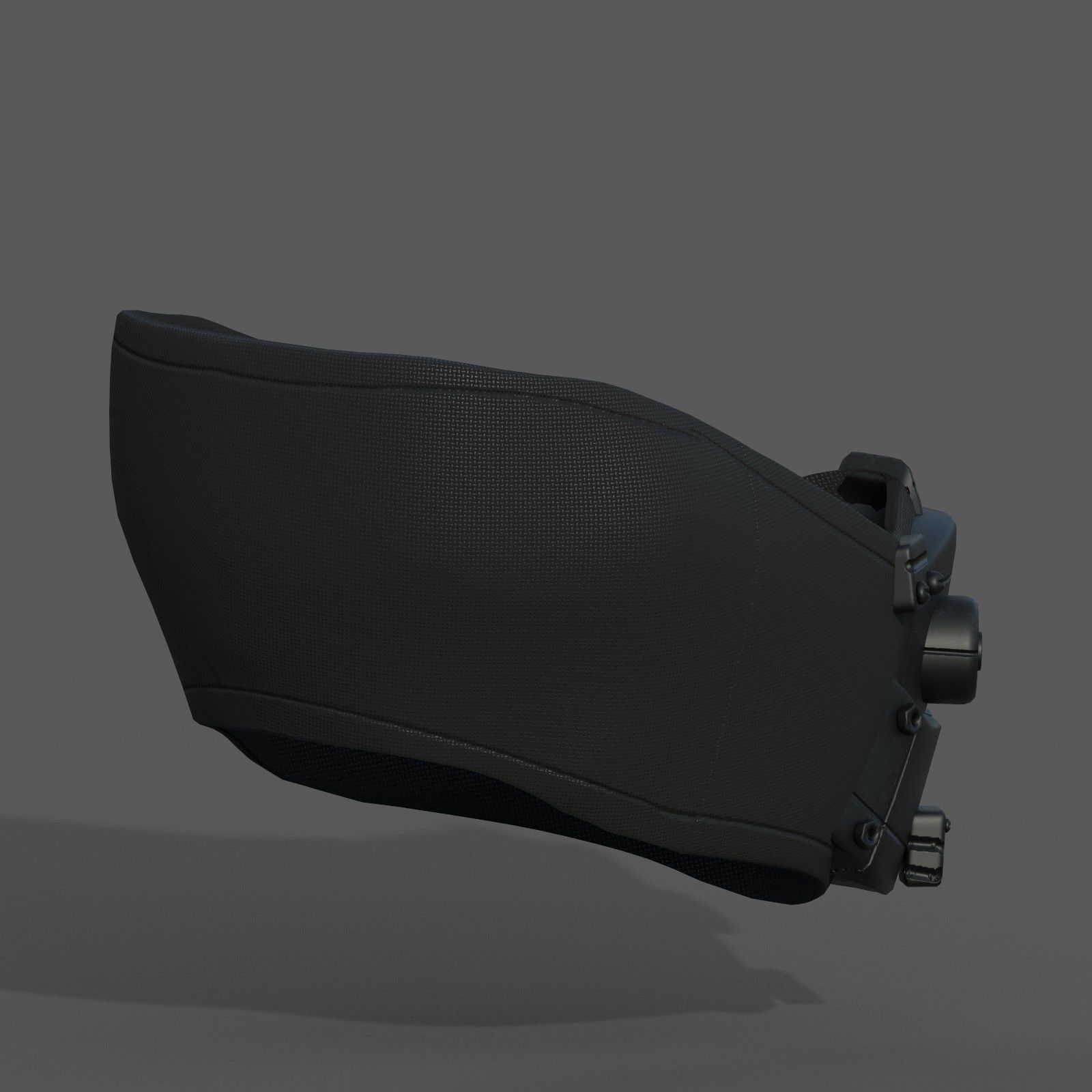 Gas mask respirator scifi futuristic 3d Low-poly 3D model_4