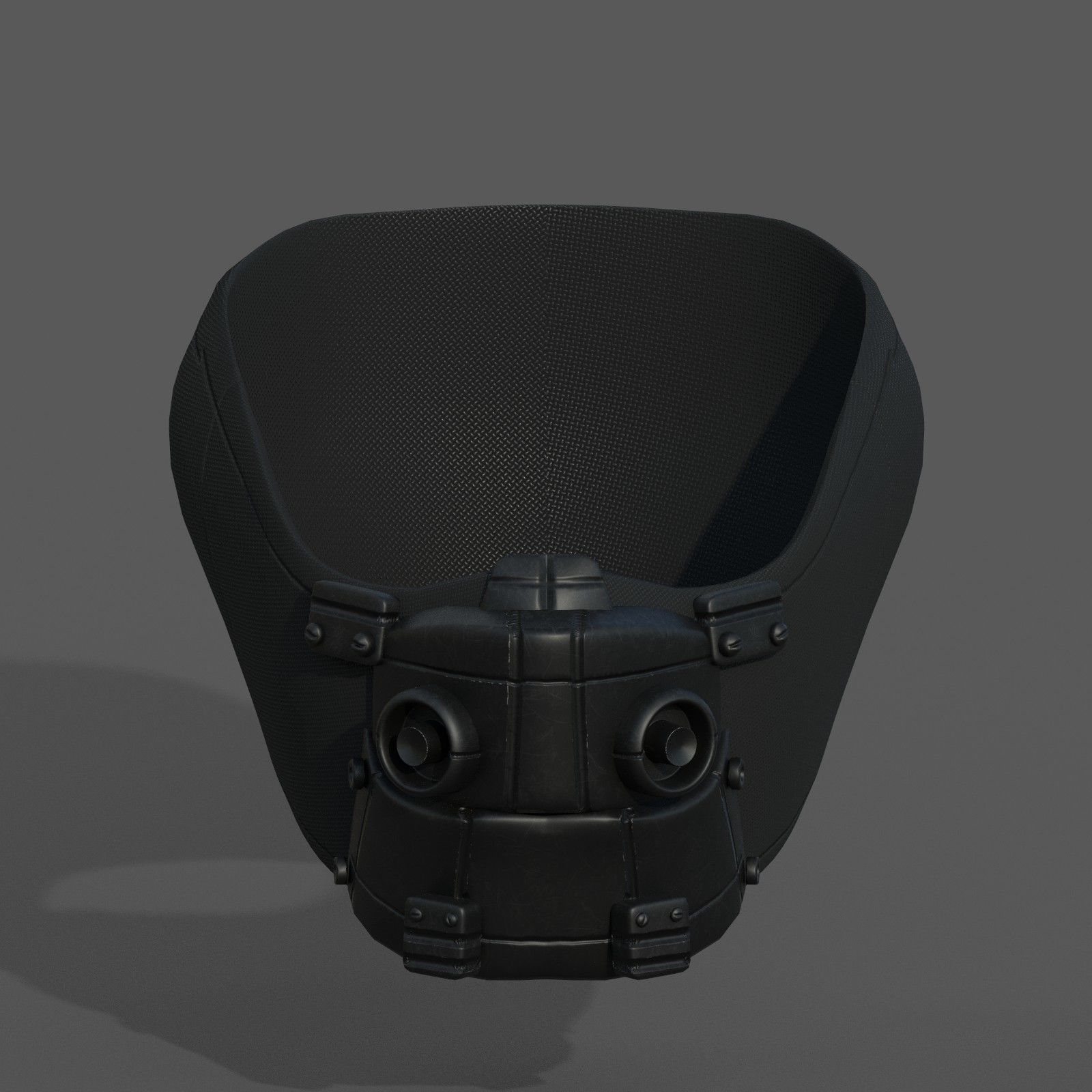 Gas mask respirator scifi futuristic 3d Low-poly 3D model_6