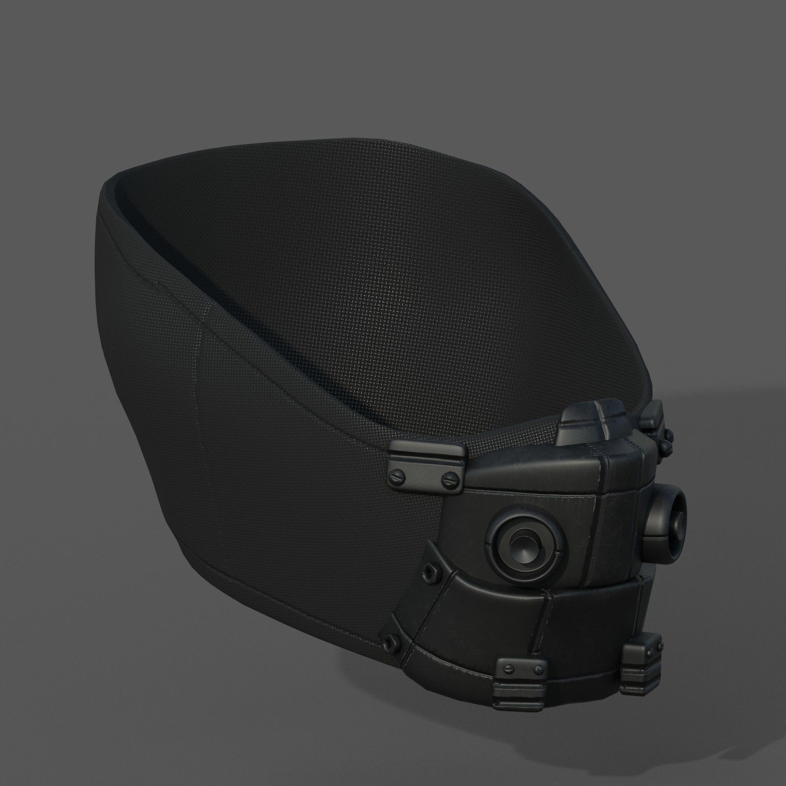 Gas mask respirator scifi futuristic 3d Low-poly 3D model_10