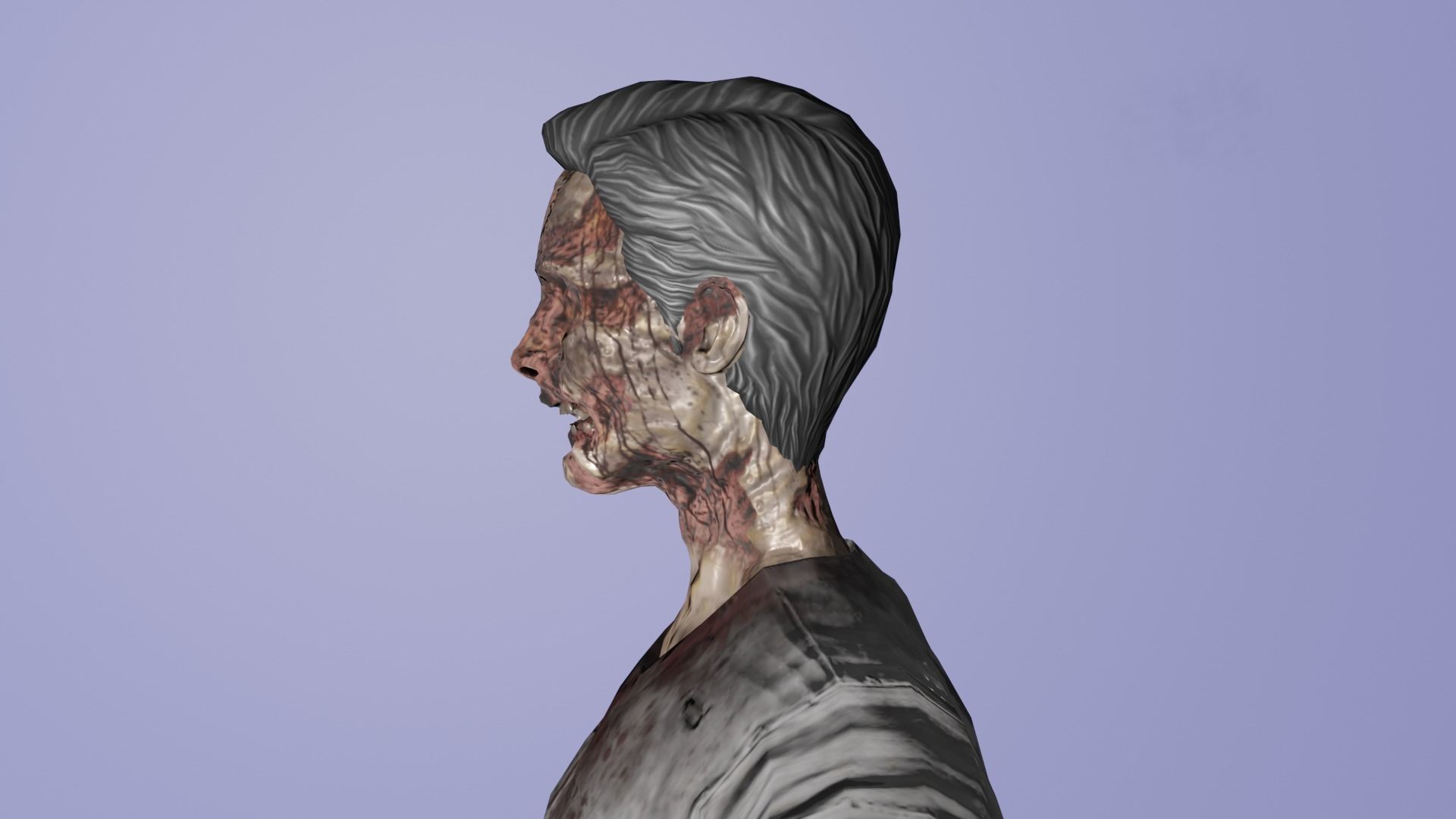 Zombie Full Rigged Model 3D model_3