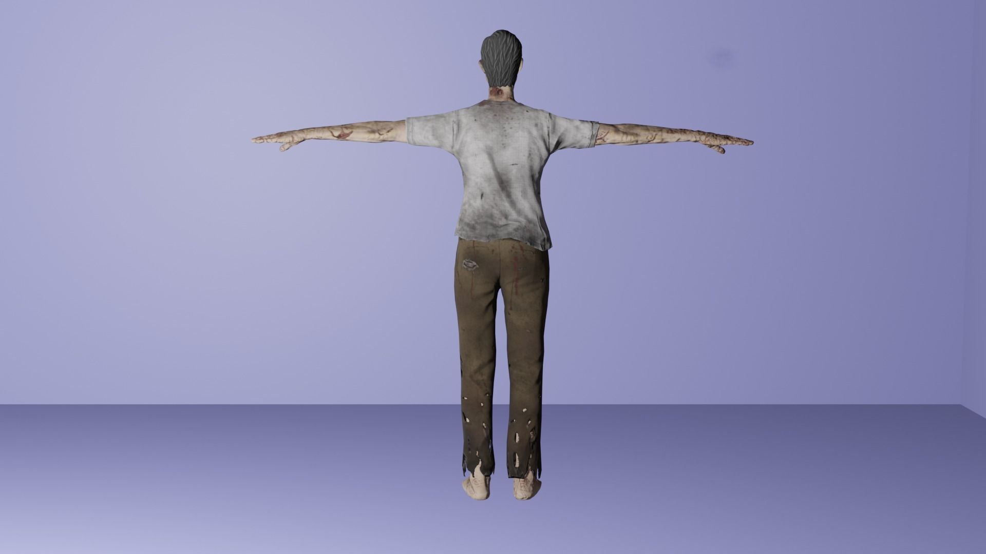 Zombie Full Rigged Model 3D model_5