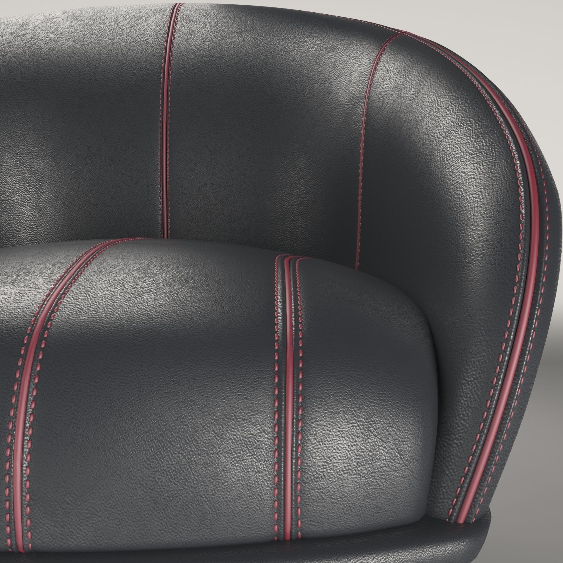 Leather Armchair 3D model_1